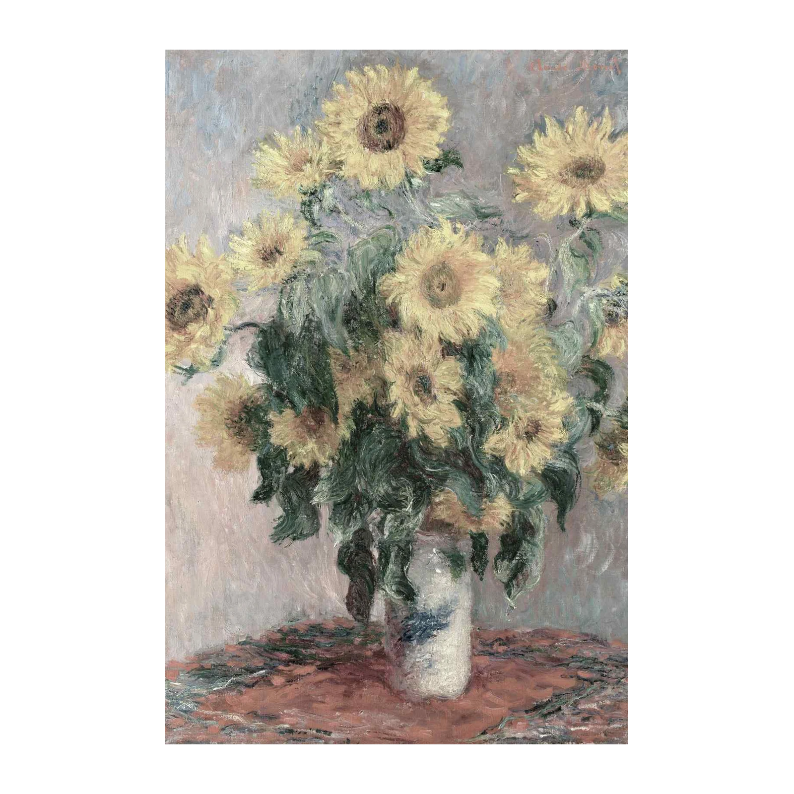 Vibrant Sunflowers Bouquet Impressionist Wall Art