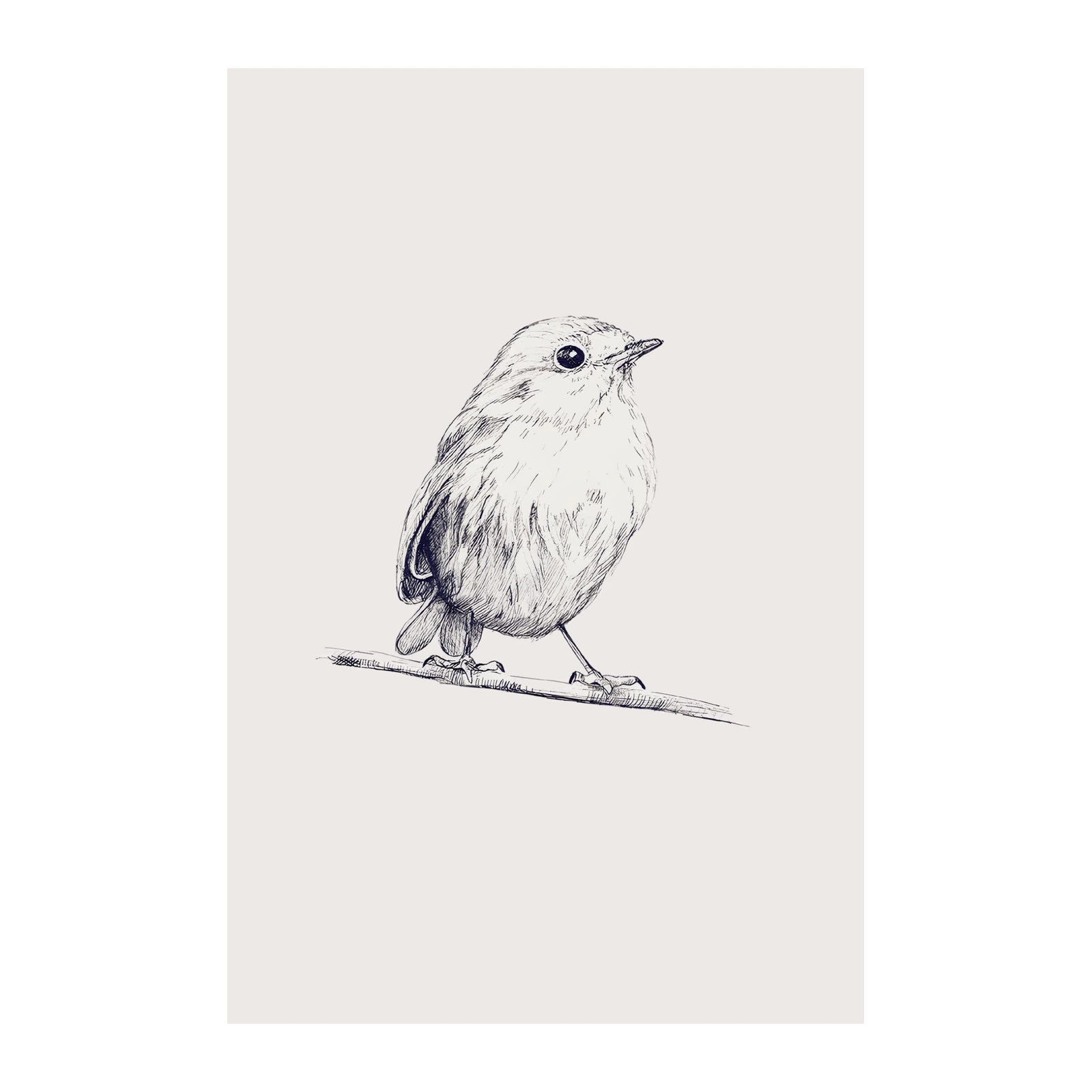 Charming Bird Sketch Wall Art | Minimalist Wall Art