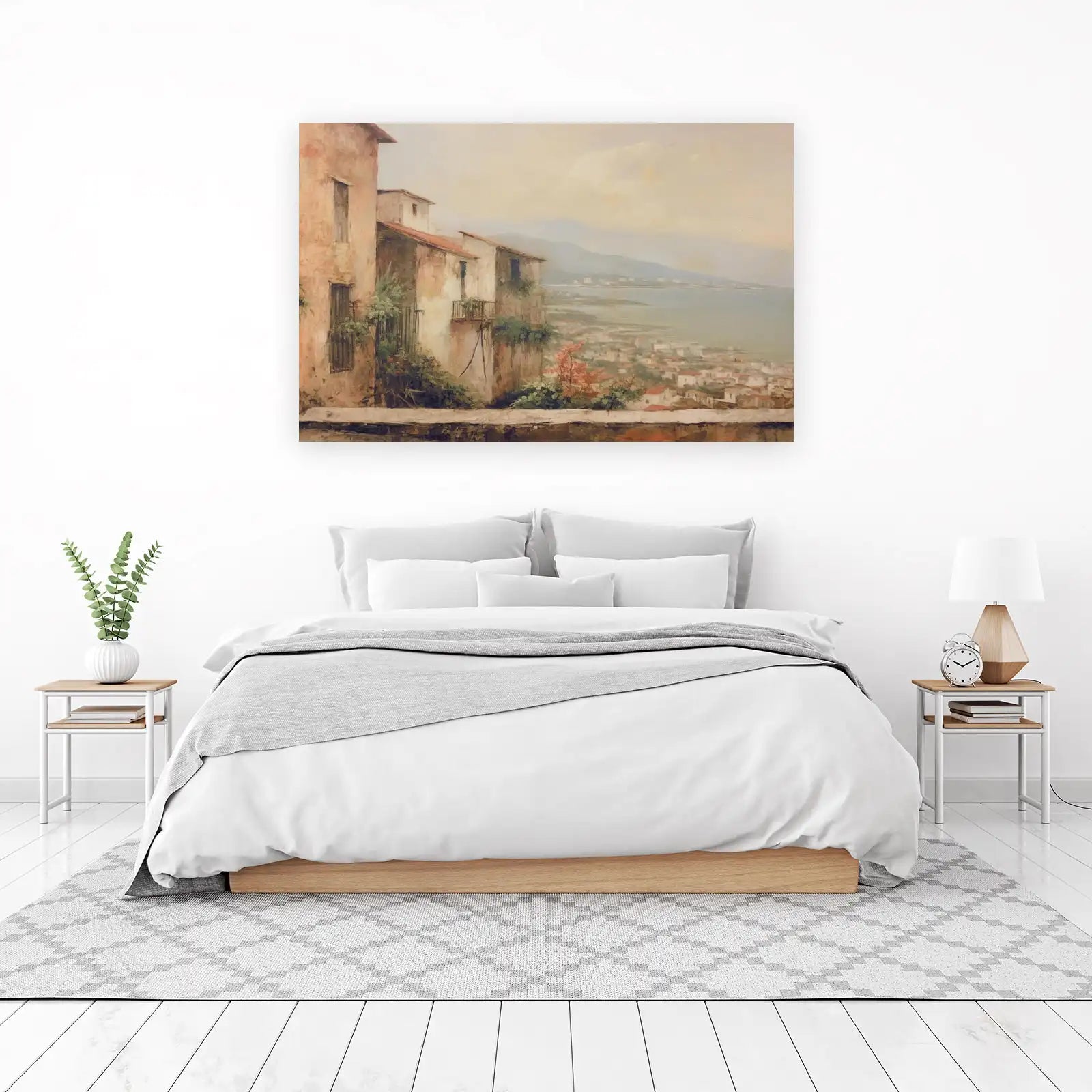 Italian Coastal Village Landscape Wall Art