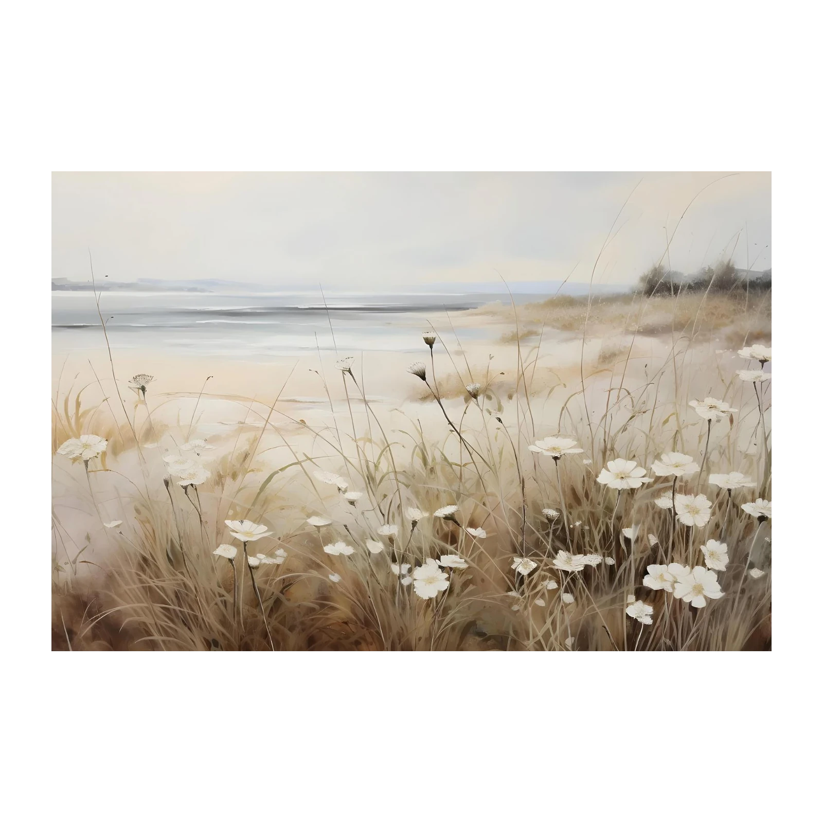 Serene Meadow Wildflowers Wall Art
