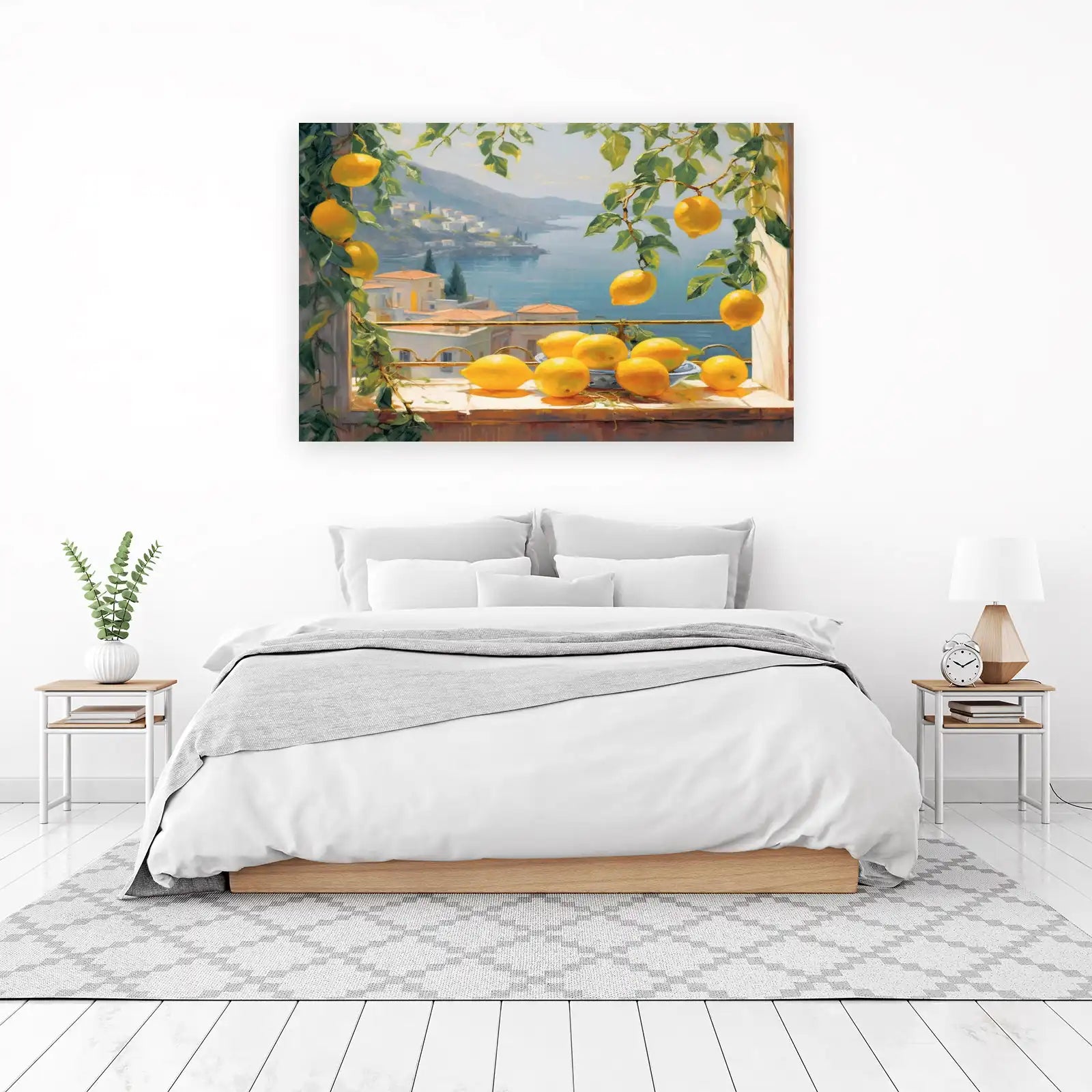 Amalfi Coast Lemons & Sea View Wall Art