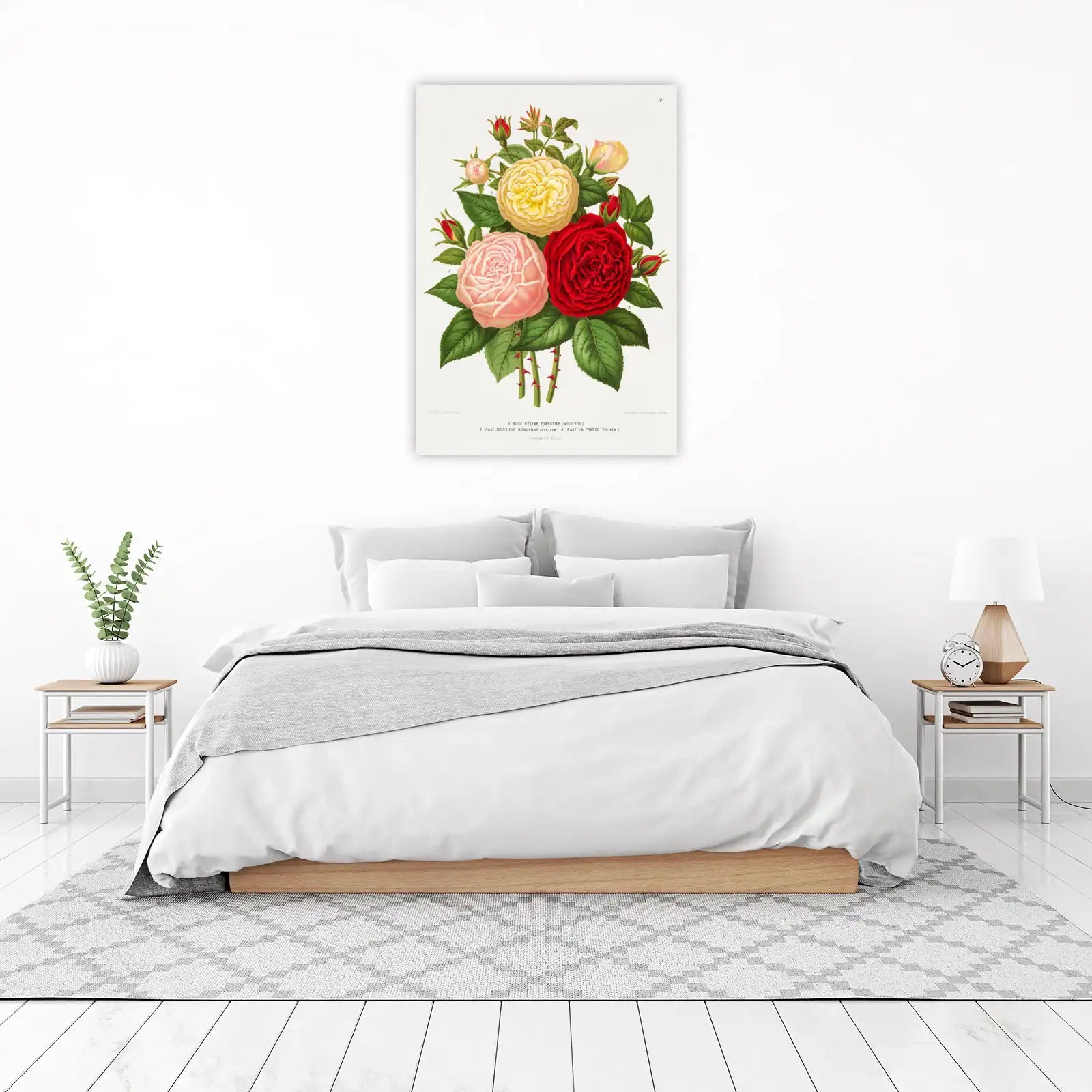 Vintage Rose Bouquet Wall Art
