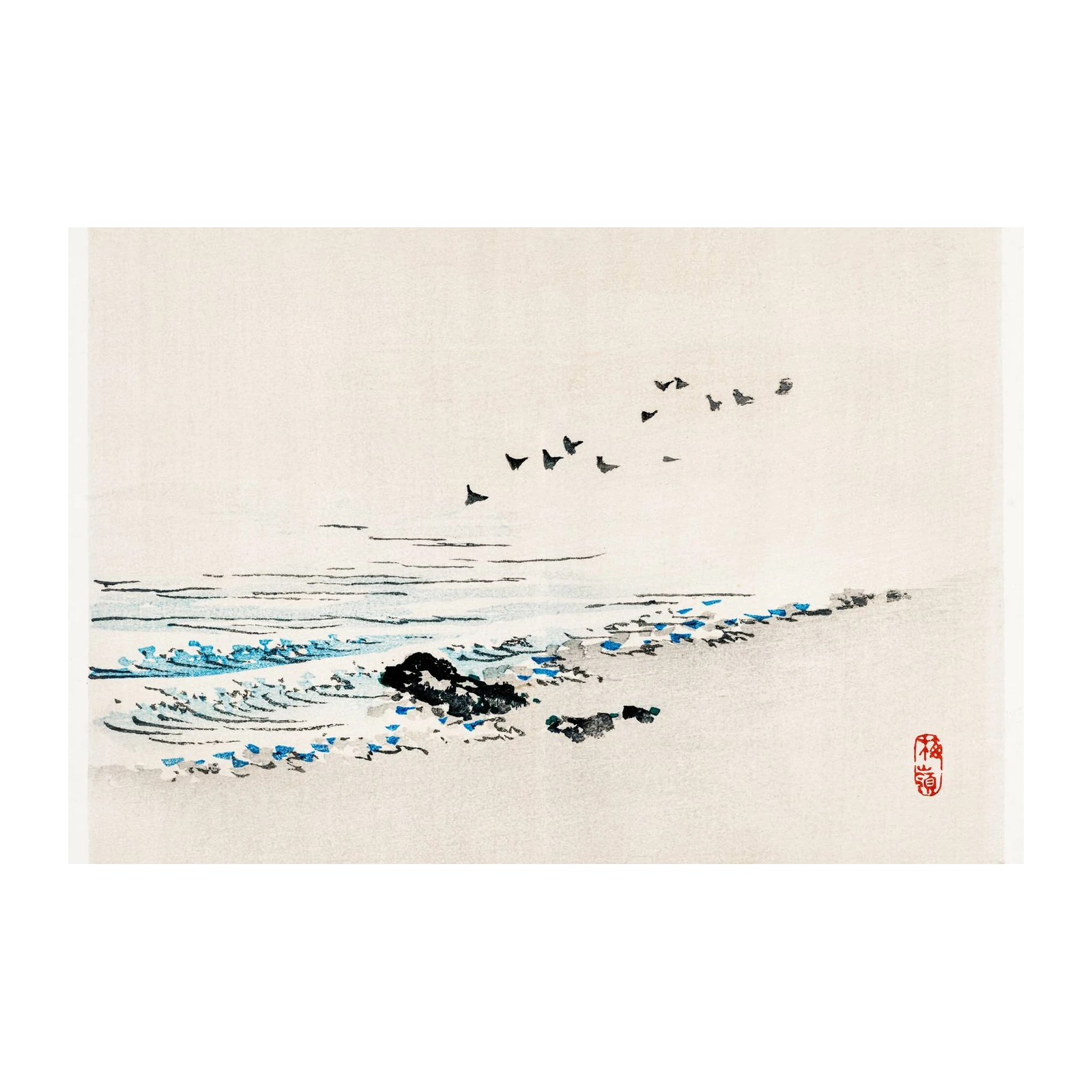 Tranquil Coastal Flight Wall Art