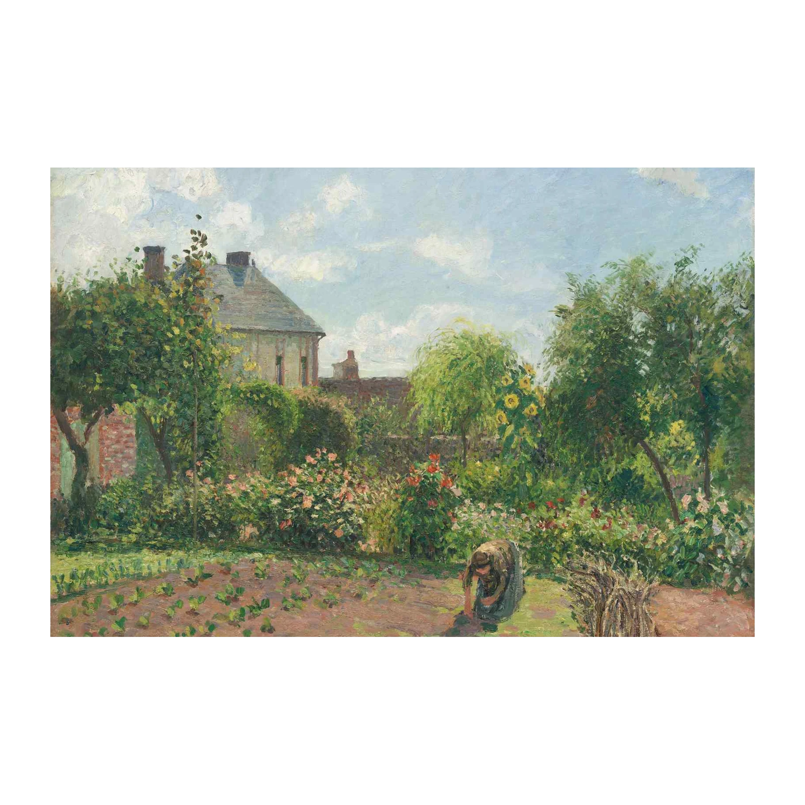Impressionist Garden Scene Wall Art