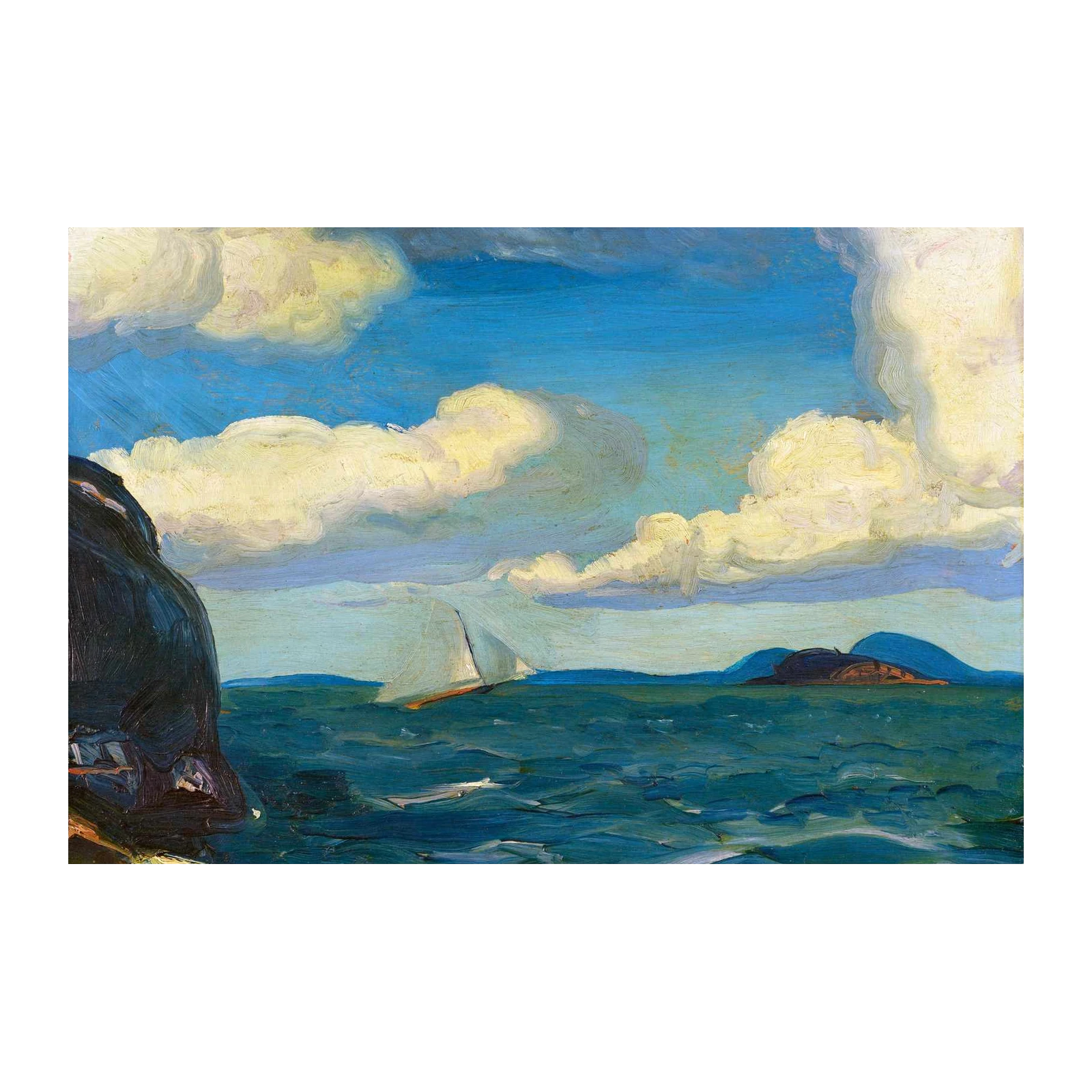 Seascape Sailboat Art Wall Art