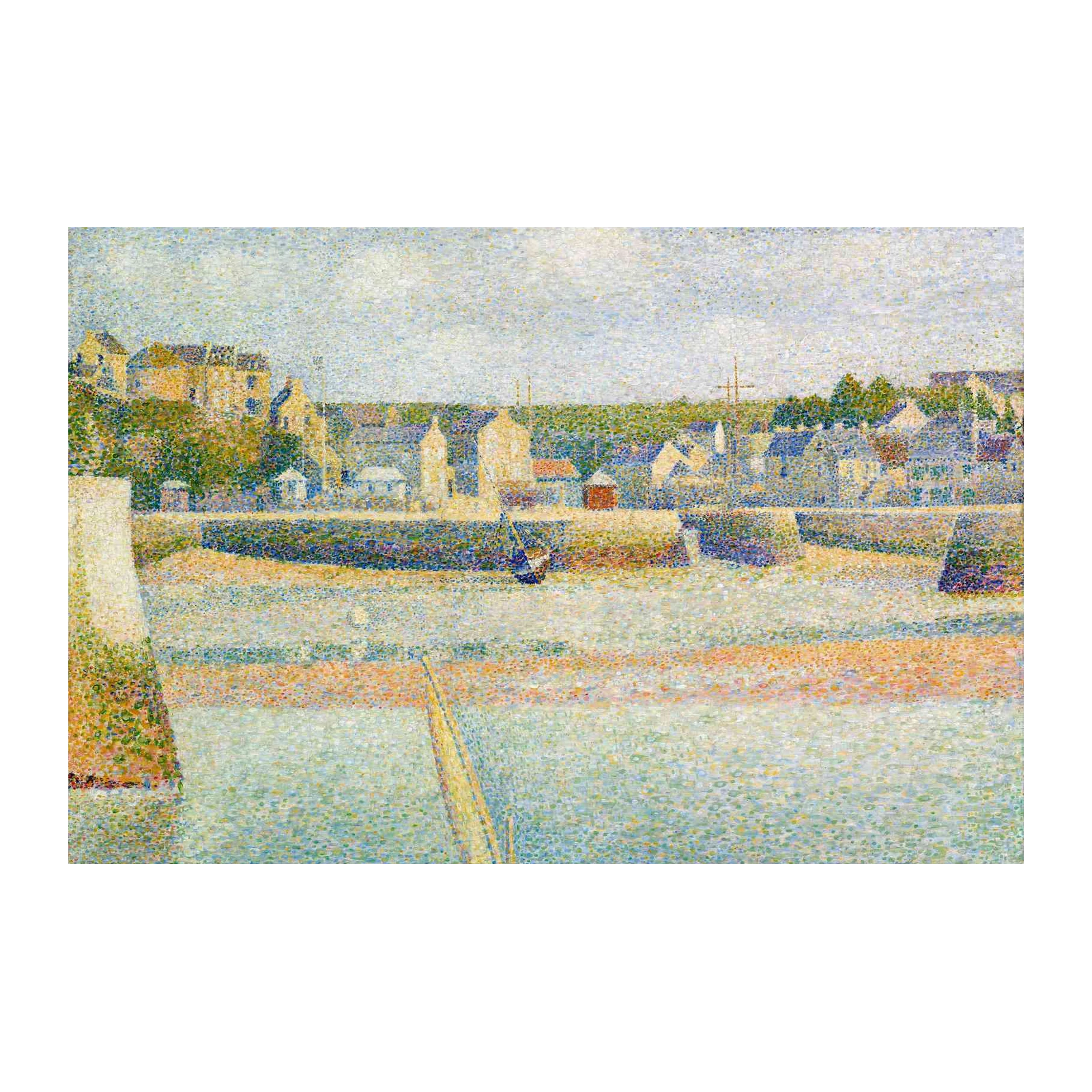 Seurat Harbor Scene Neo-Impressionism Wall Art