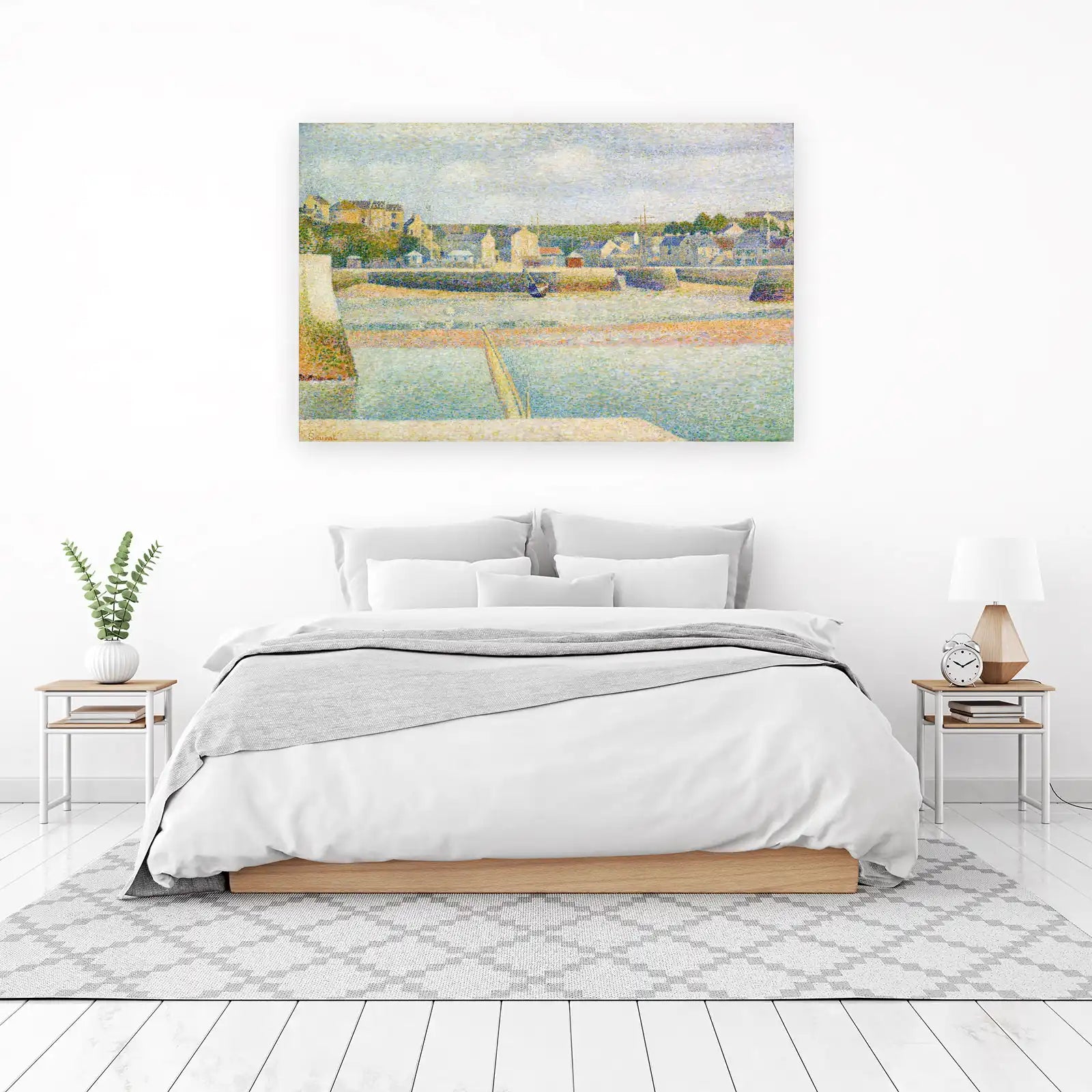Seurat Harbor Scene Neo-Impressionism Wall Art