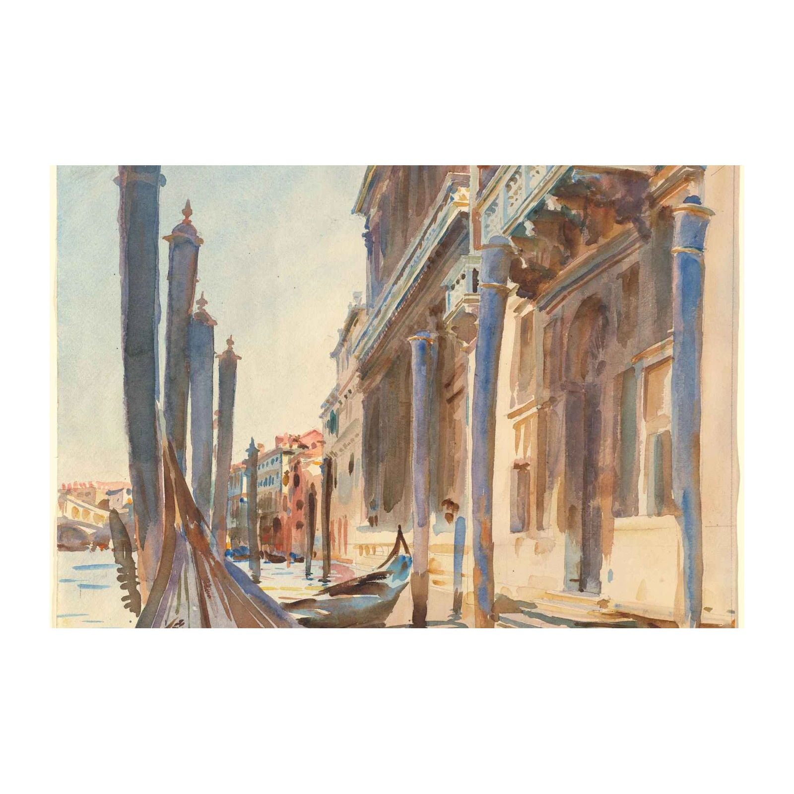 Venice Canal Watercolor Art Wall Art