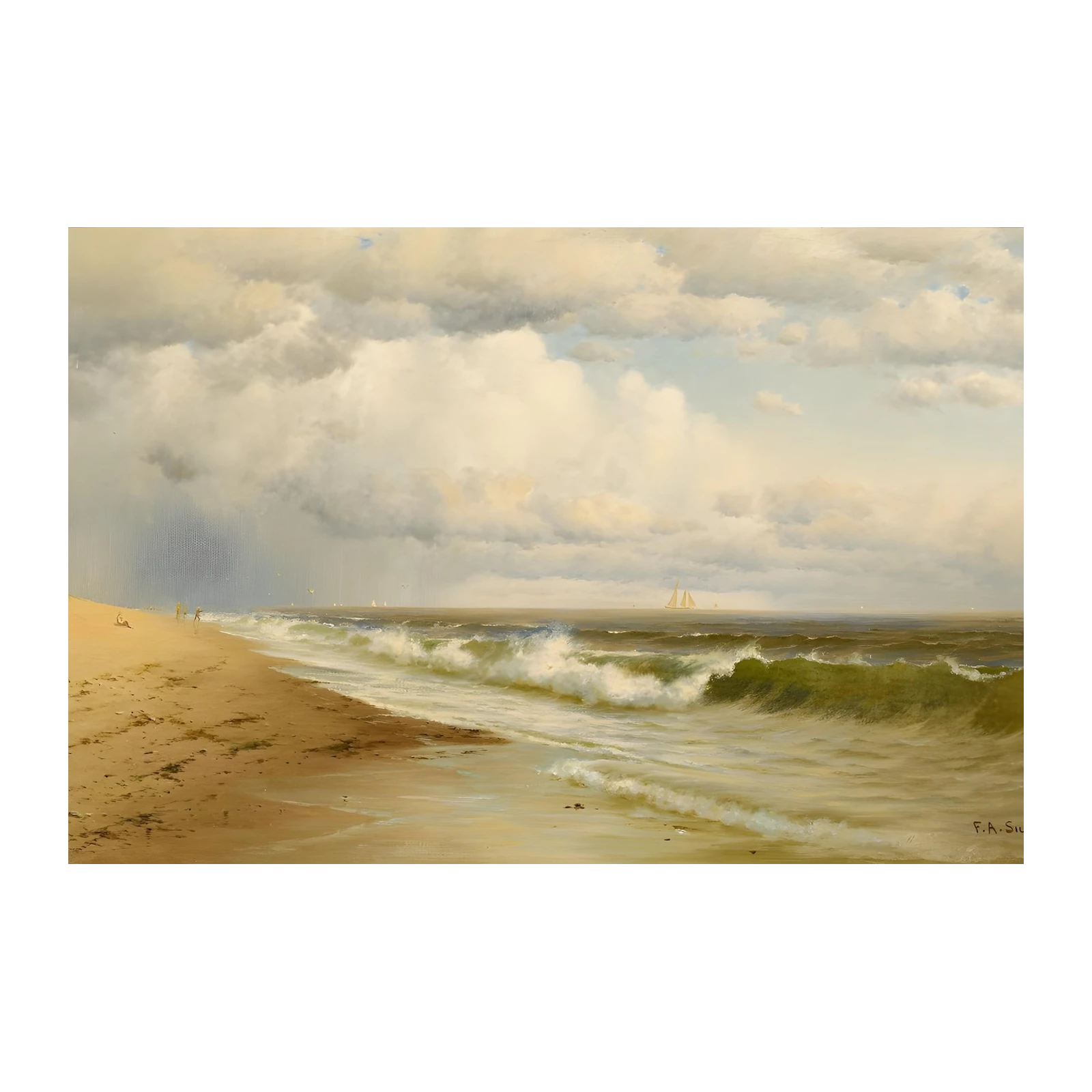 Seascape Storm Approaching Wall Art