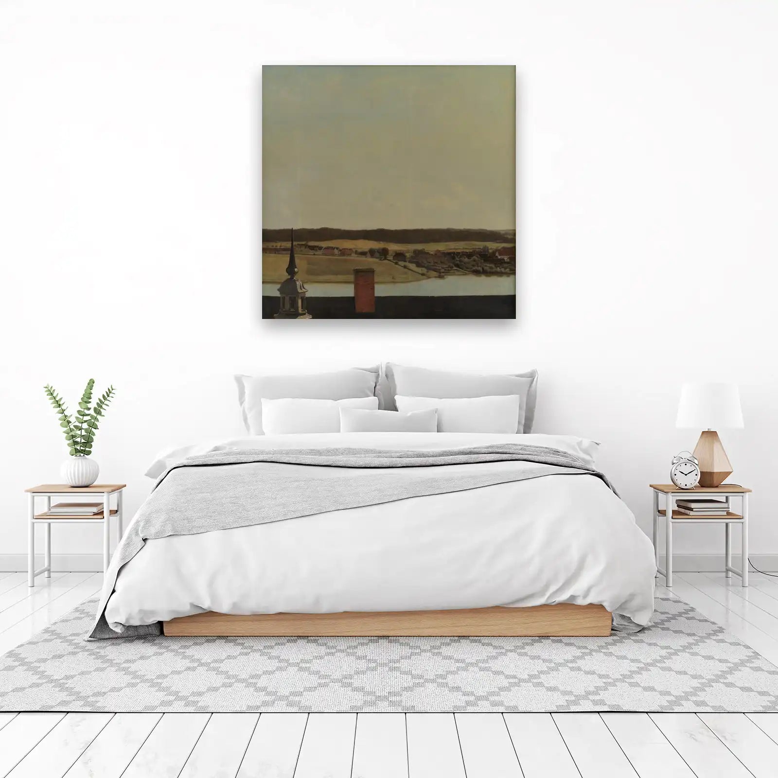 Serene Danish Village Landscape Wall Art