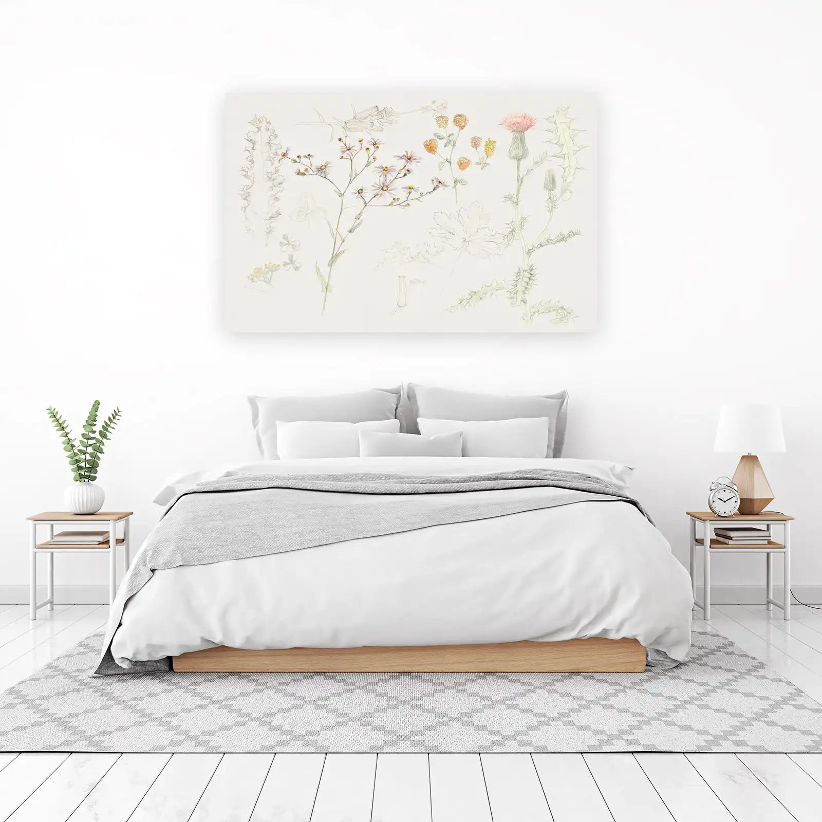 Botanical Meadow Wildflowers & Thistle Wall Art