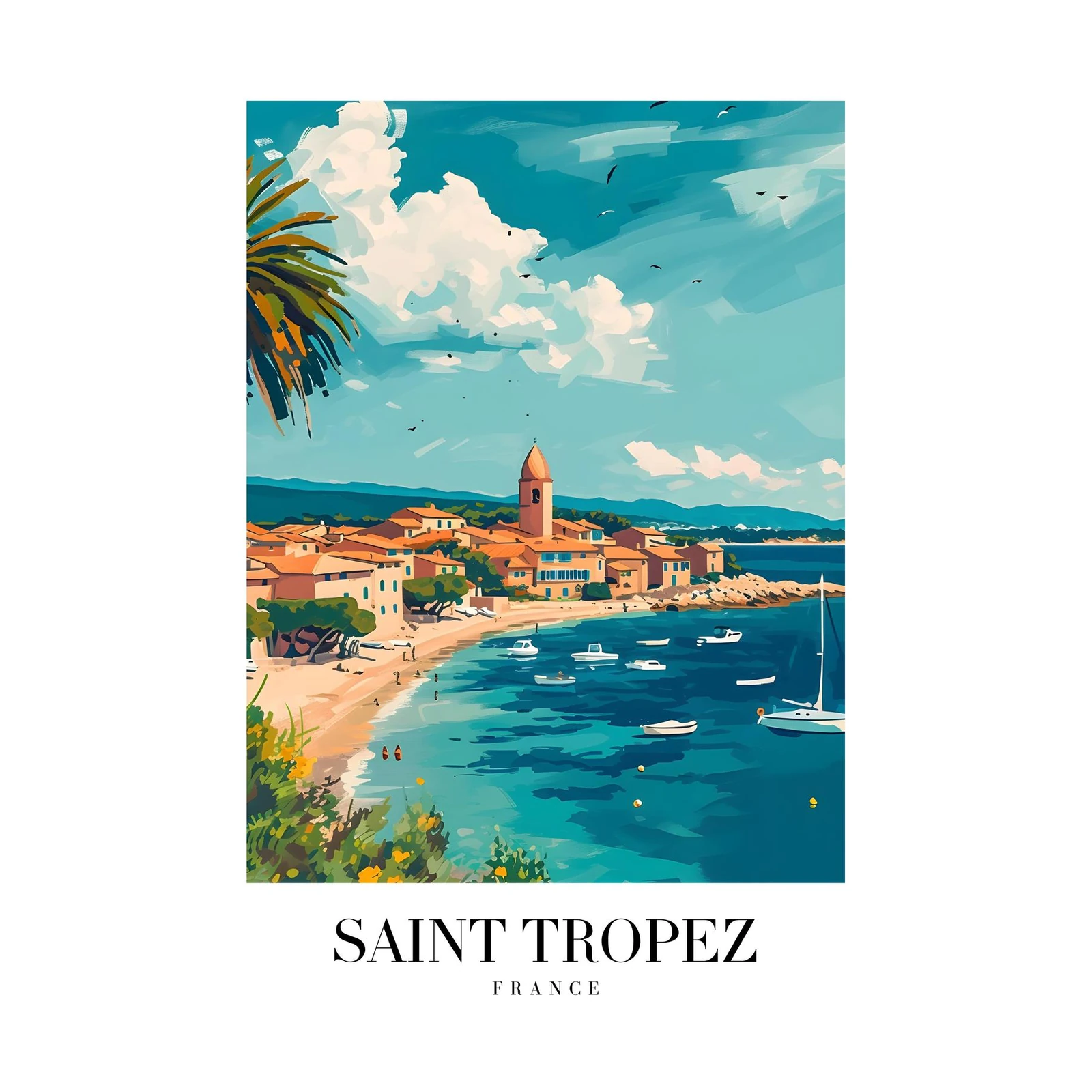 Saint Tropez Coastal Serenity Wall Art