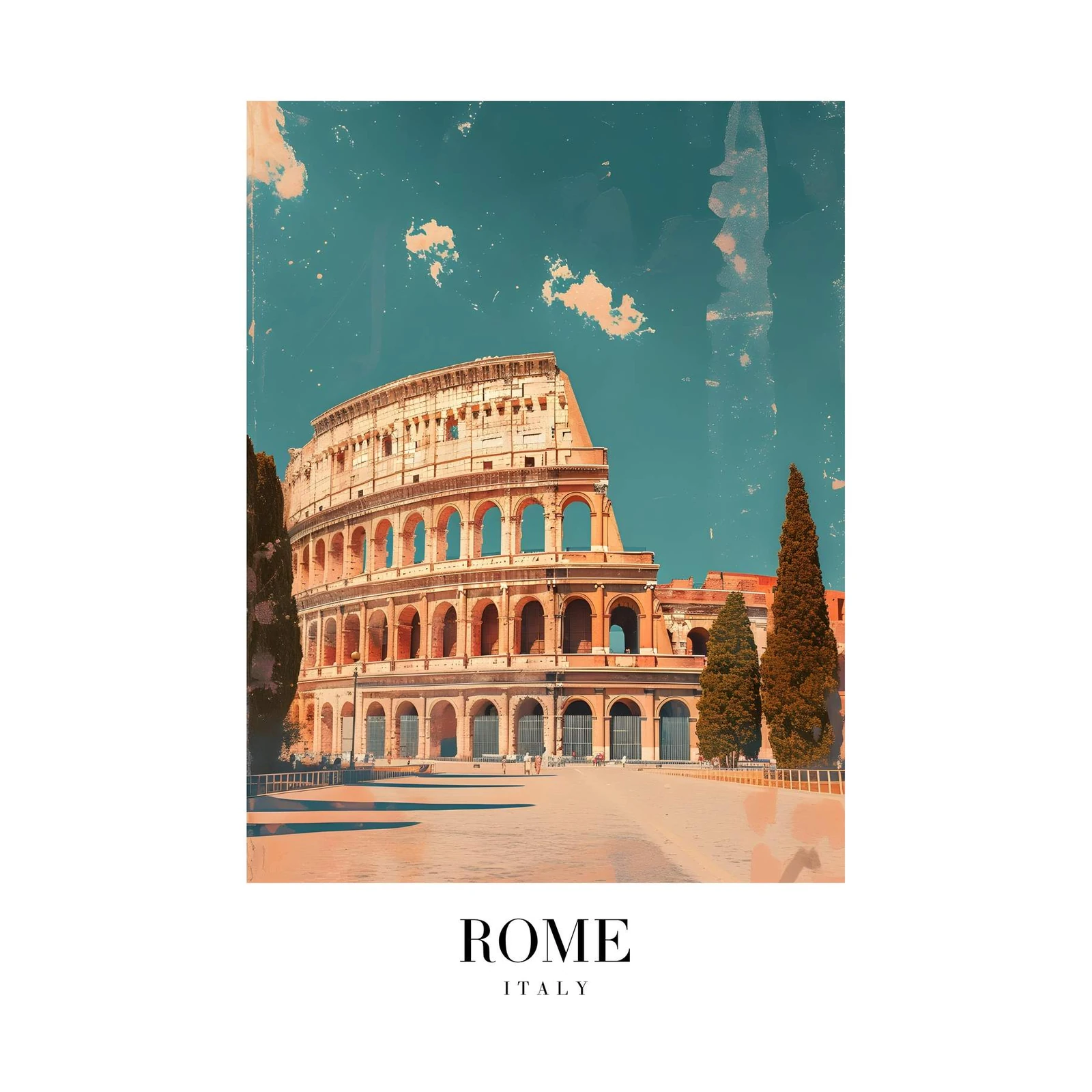 Vintage Rome Colosseum Wall Art Wall Art