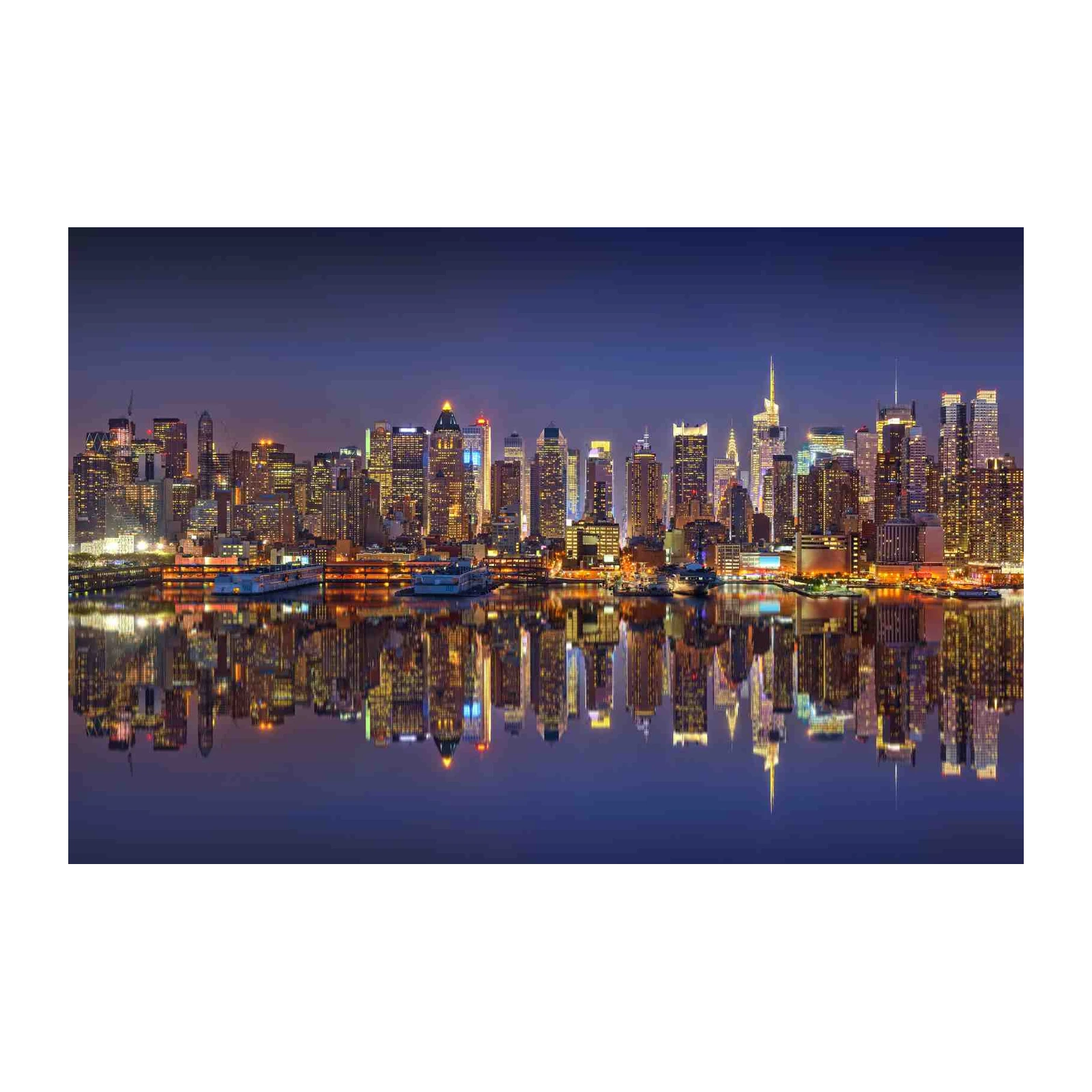 New York City Skyline at Dusk Wall Art