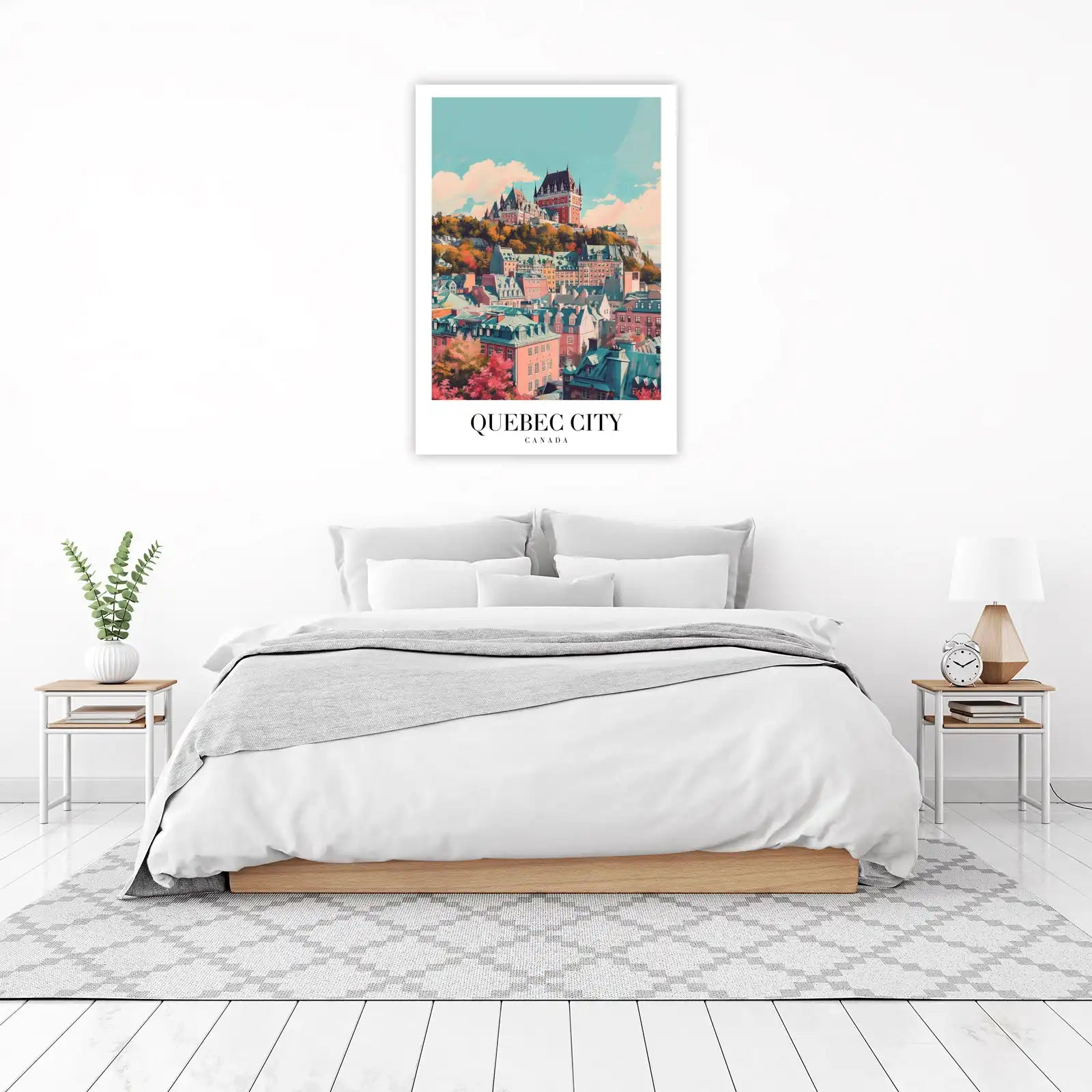 Vibrant Quebec City Skyline Wall Art