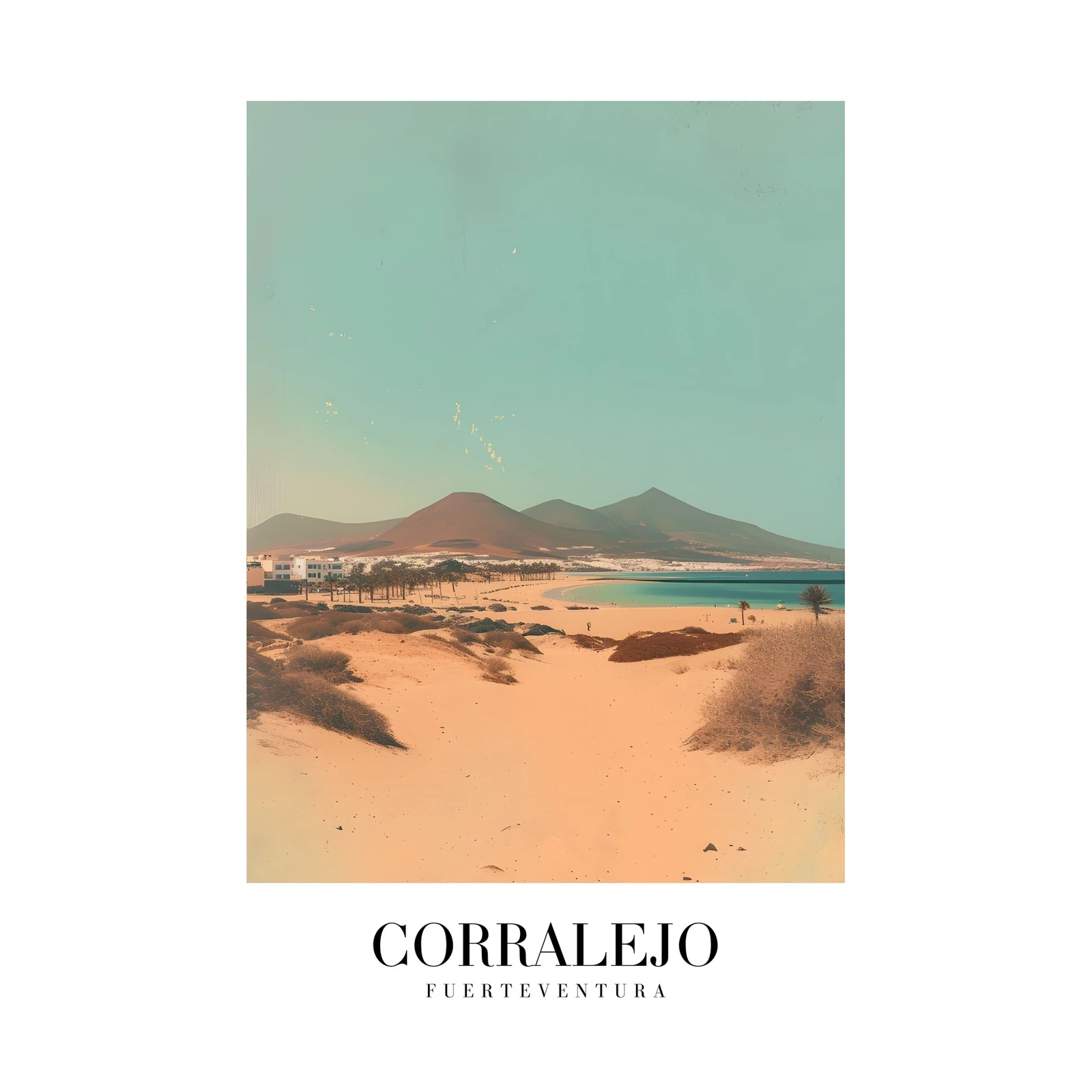 Corralejo Beachscape Vintage Wall Art