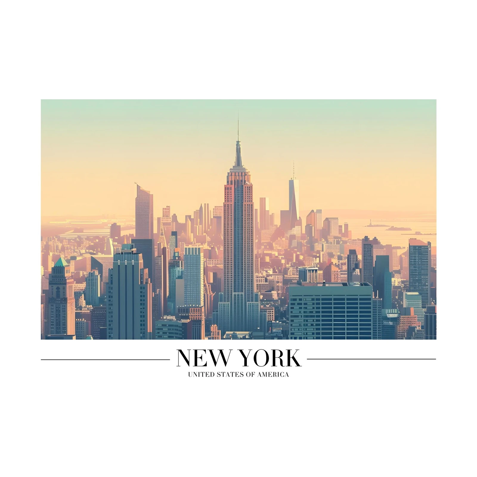 Empire State NYC Skyline Wall Art