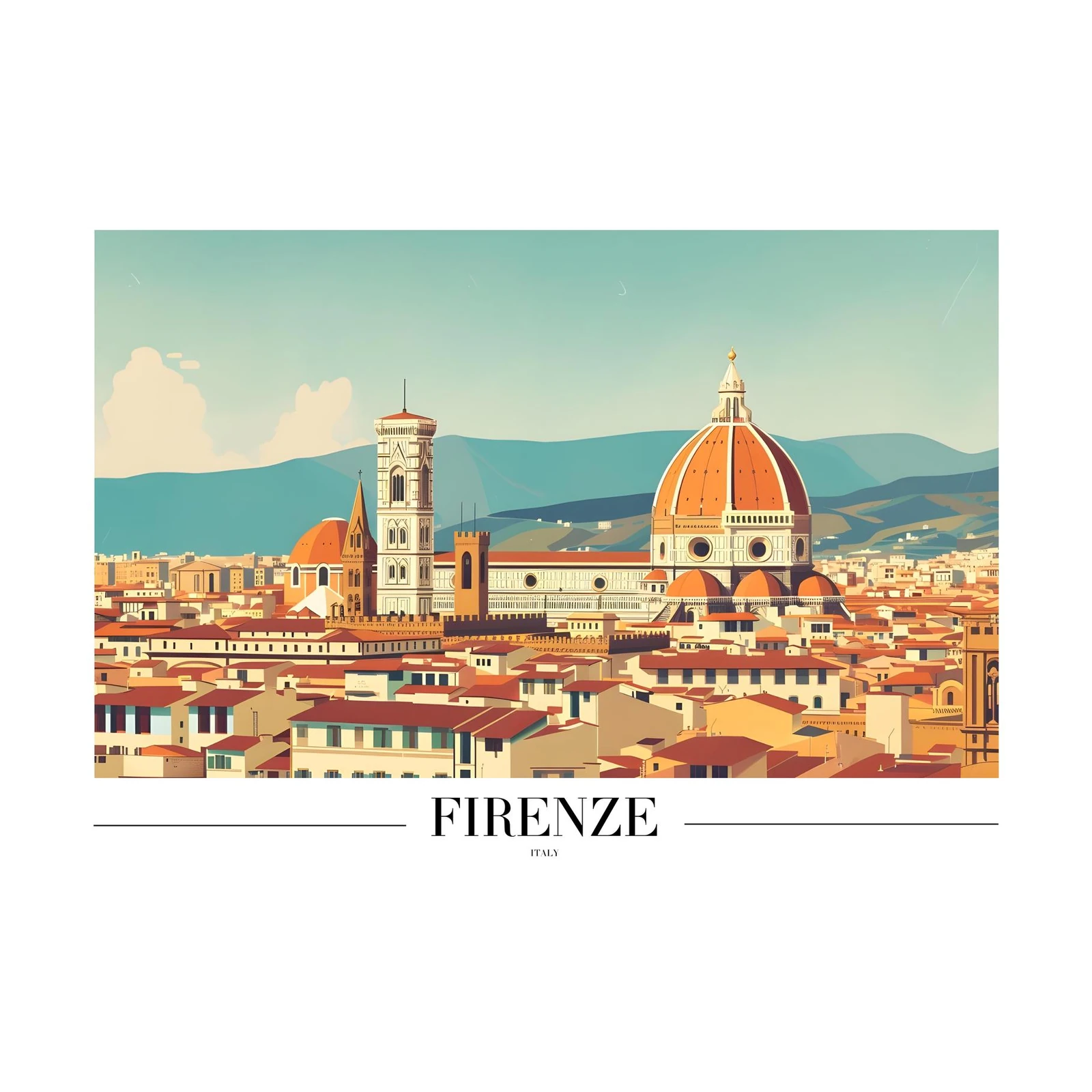 Florence Cathedral Skyline Wall Art