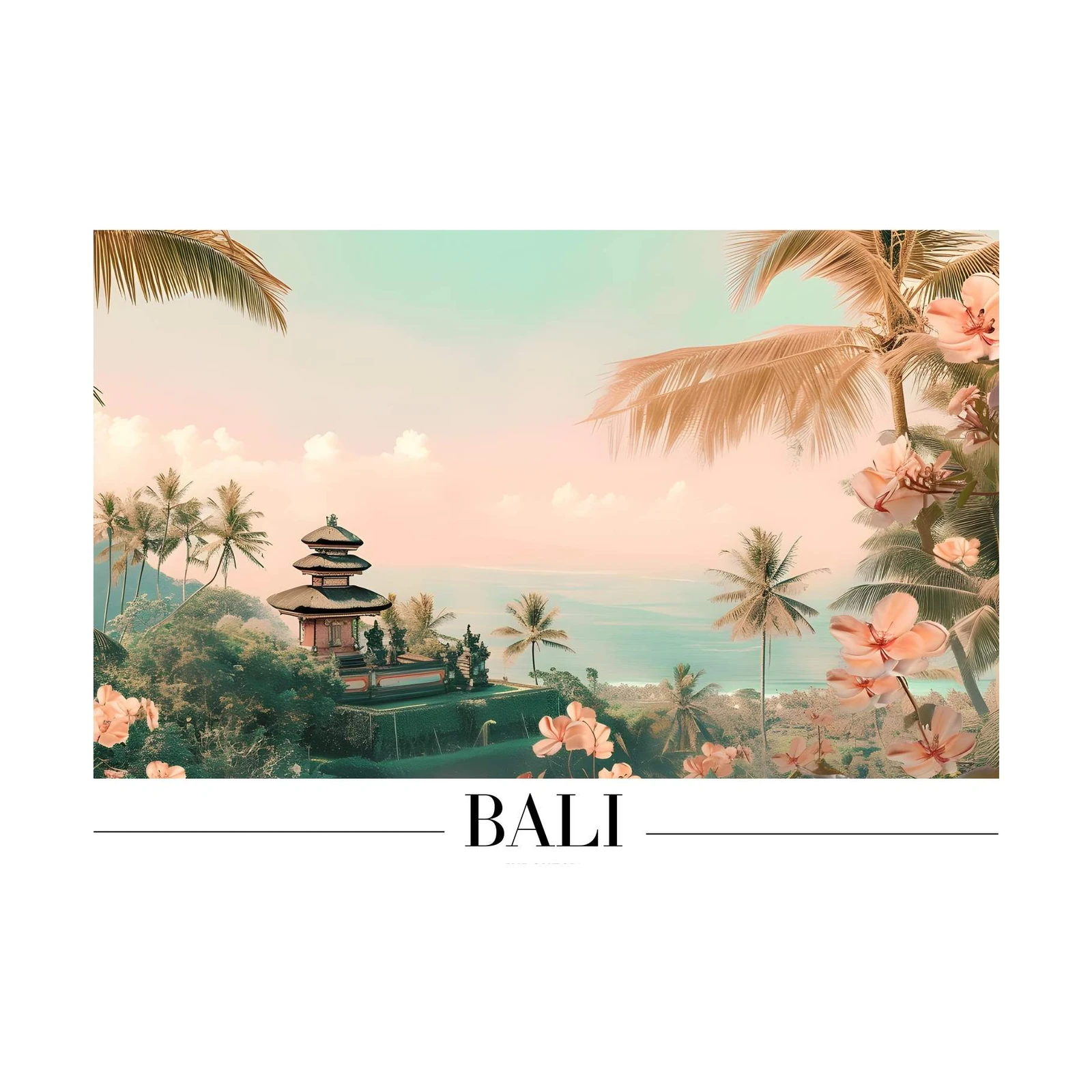 Serene Bali Temple Tropical Vibes Wall Art