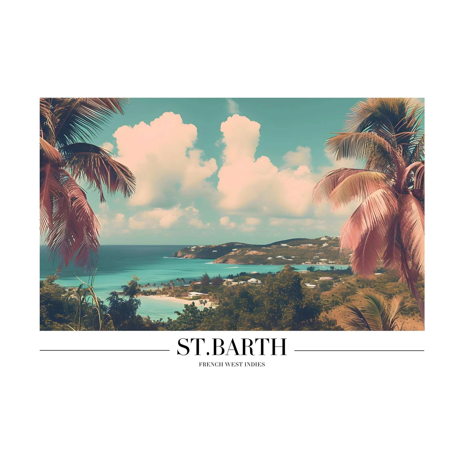 St. Barth Coastal View Wall Art