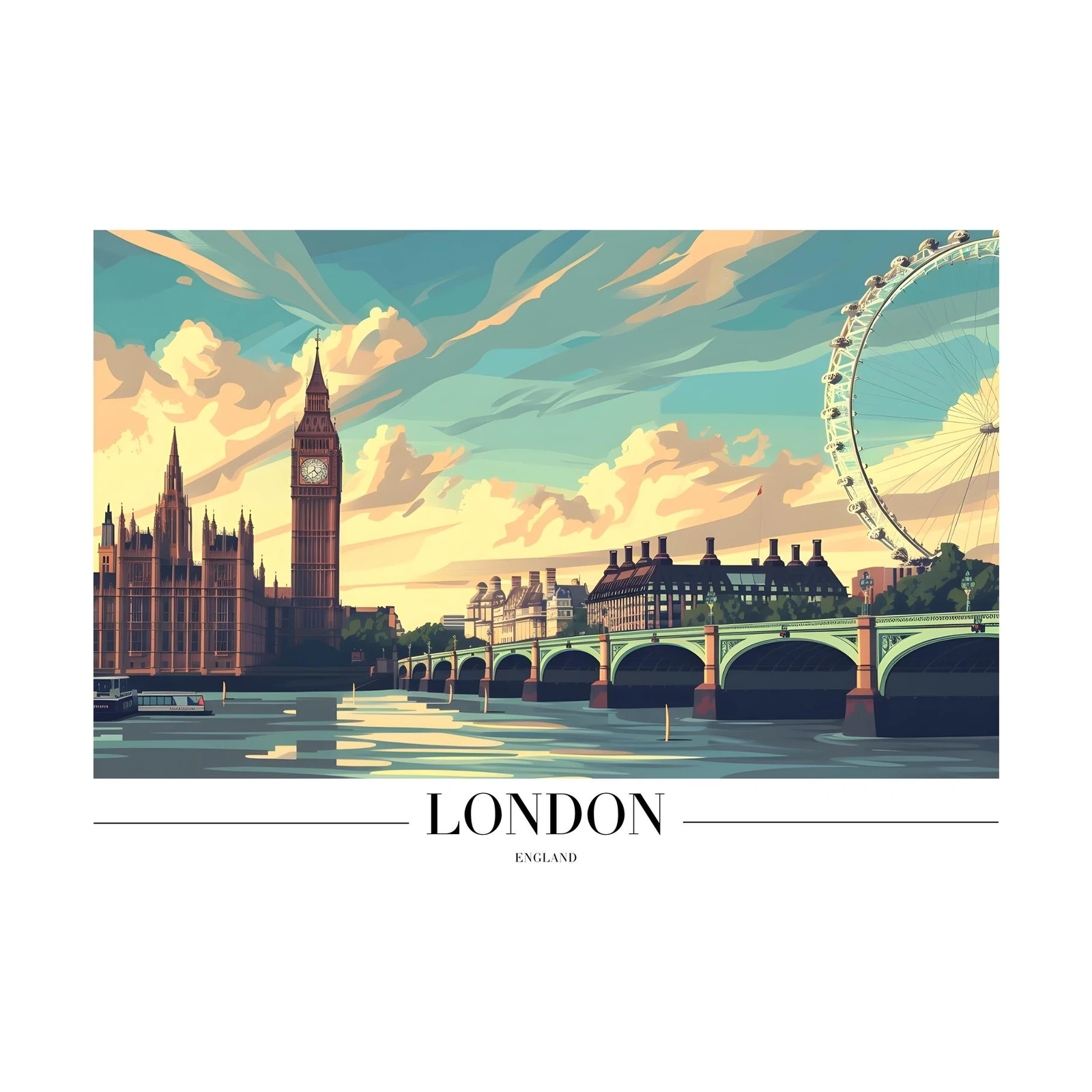 London Skyline Wall Art