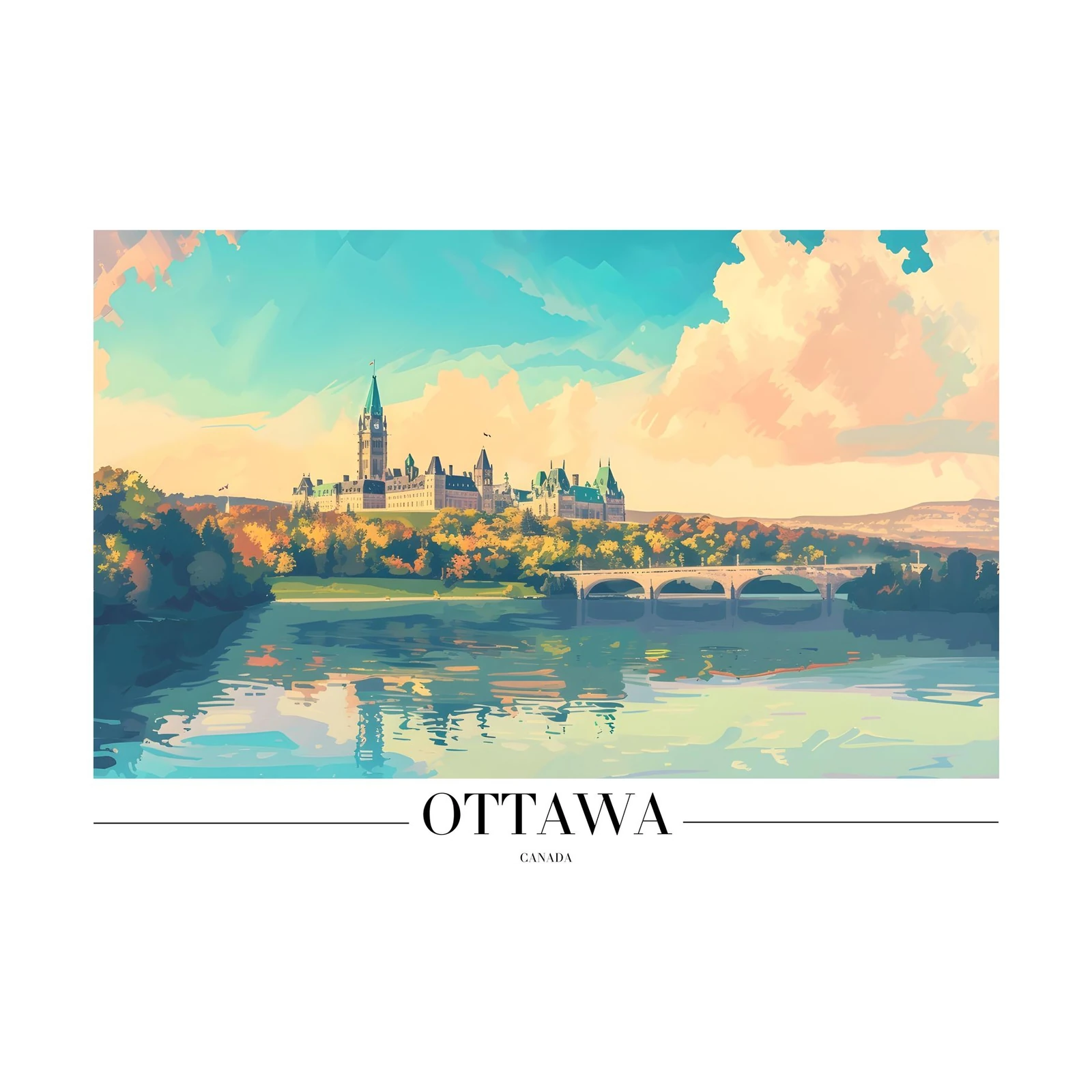 Scenic Ottawa Parliament Hill Wall Art