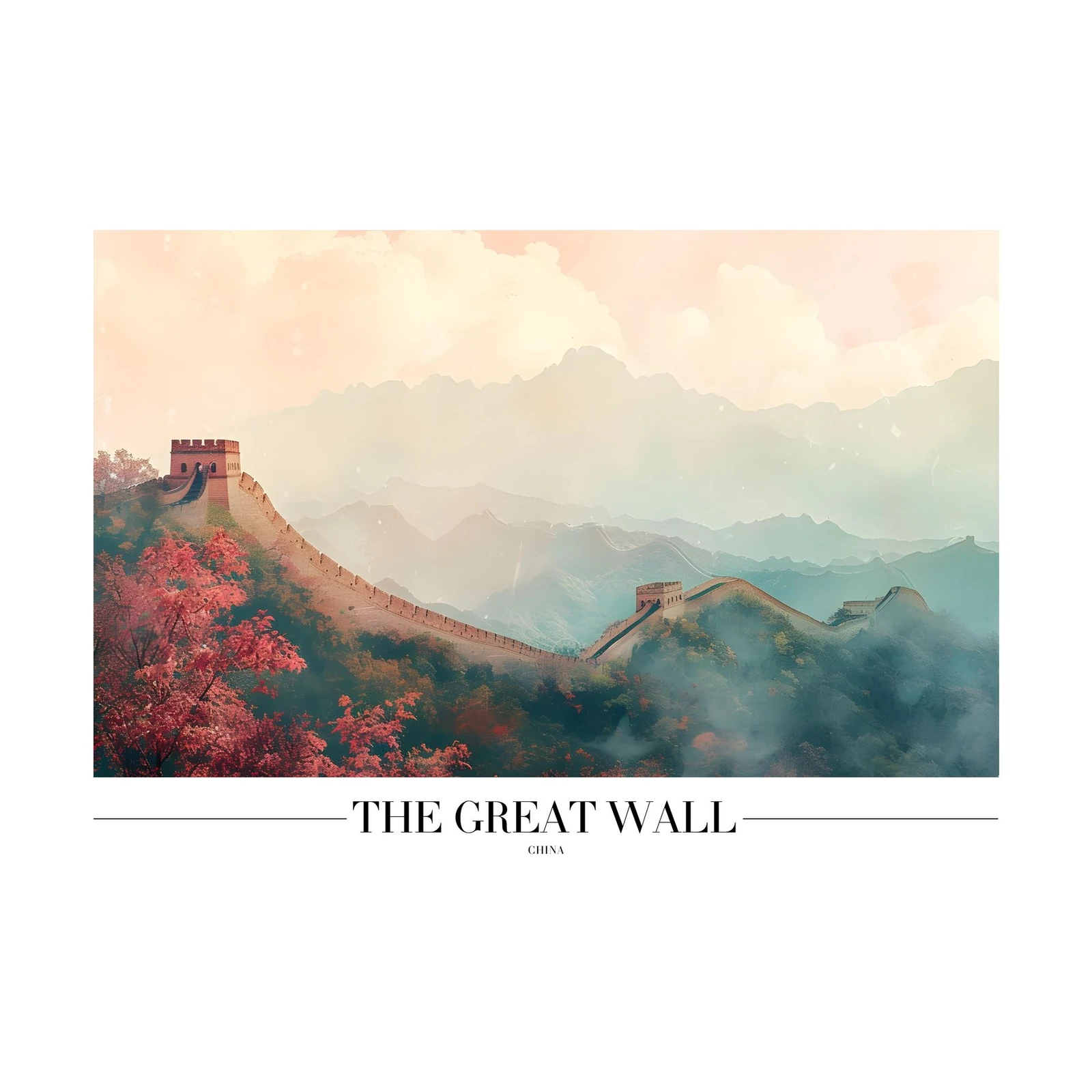 Majestic Great Wall of China Scenic Wall Art