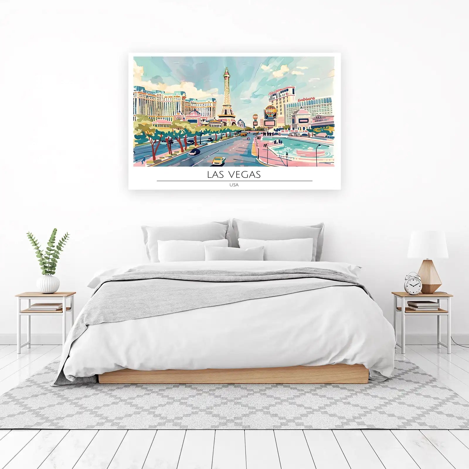Vibrant Las Vegas Skyline Wall Art