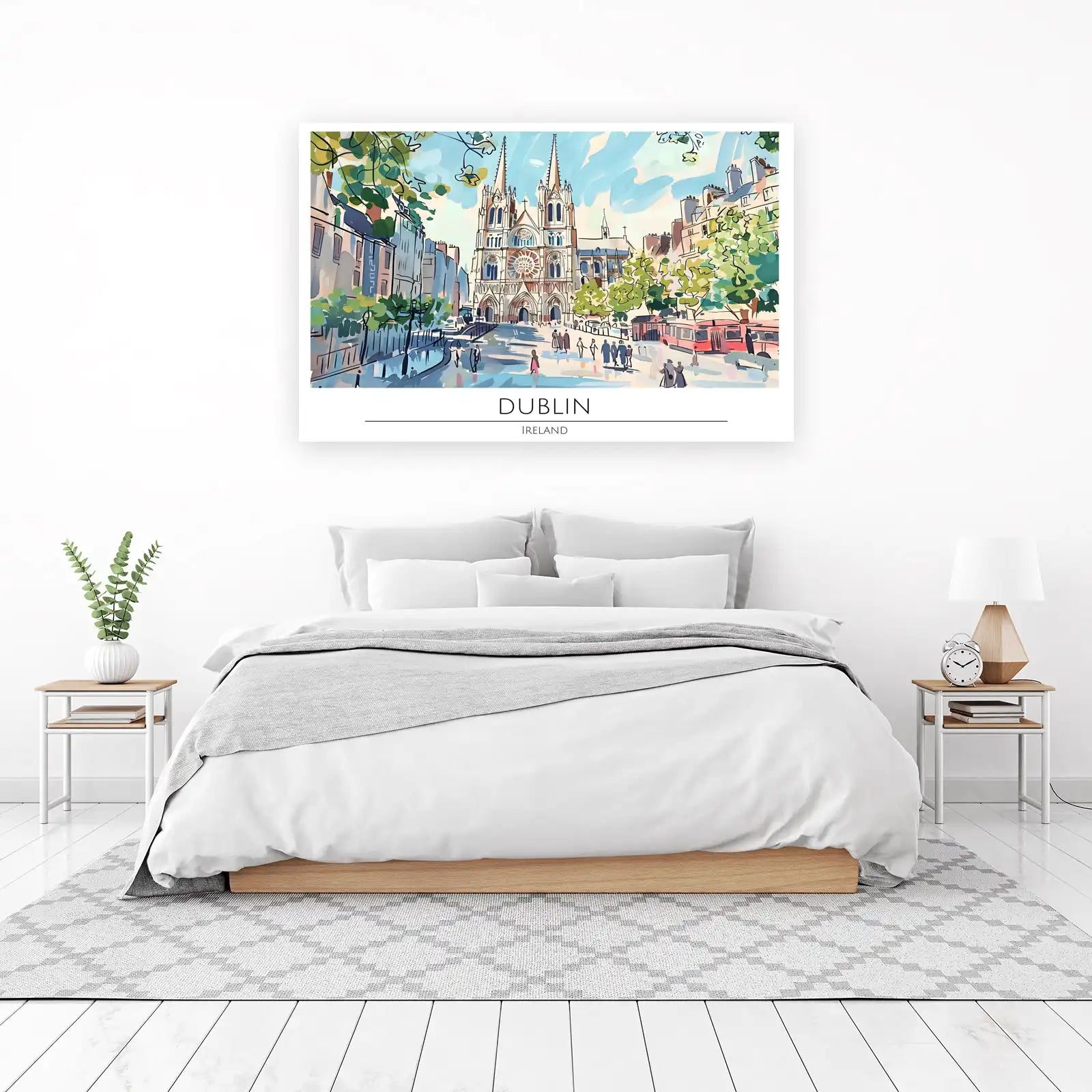 Vibrant Dublin Street Scene Wall Art