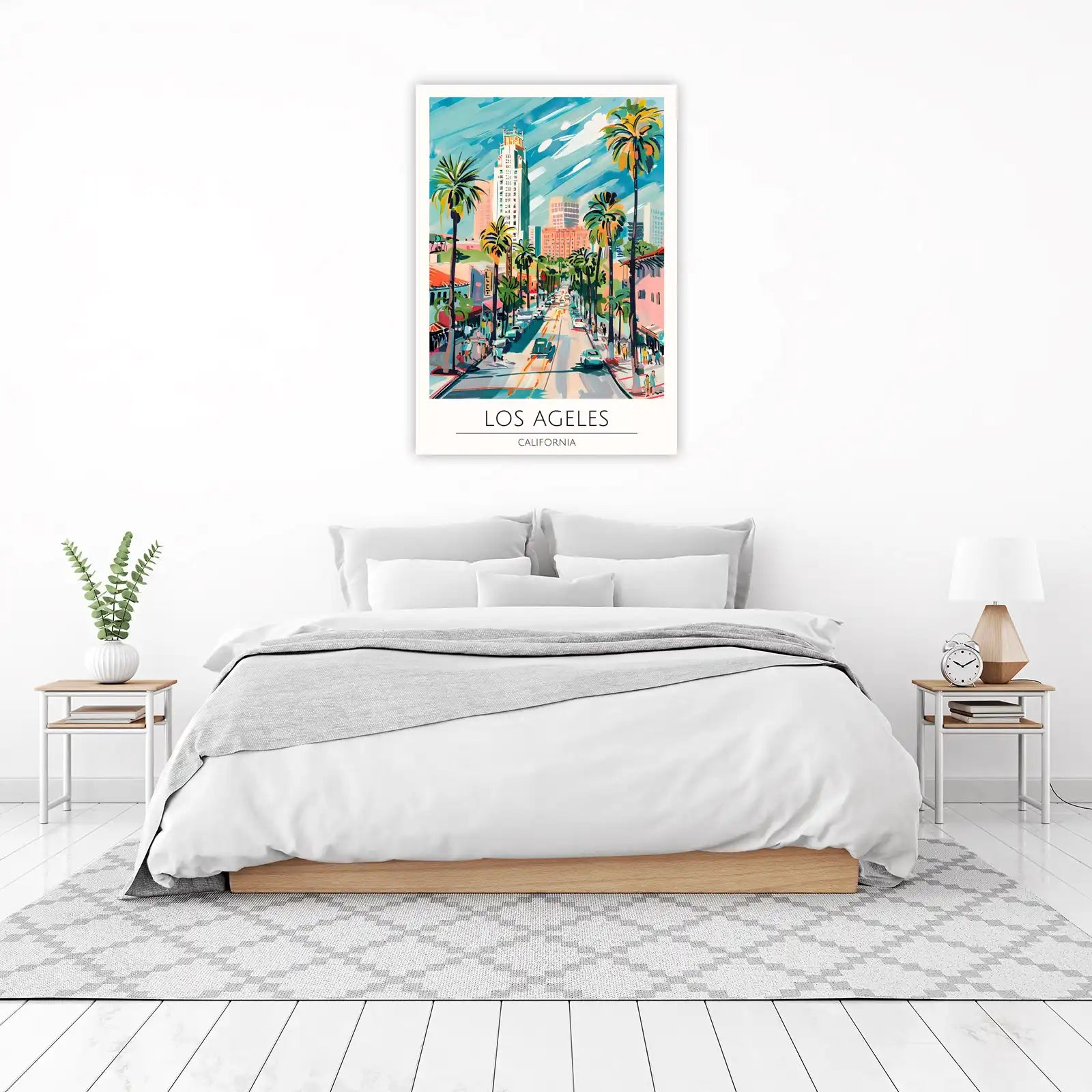 Vibrant Los Angeles Street Scene Wall Art