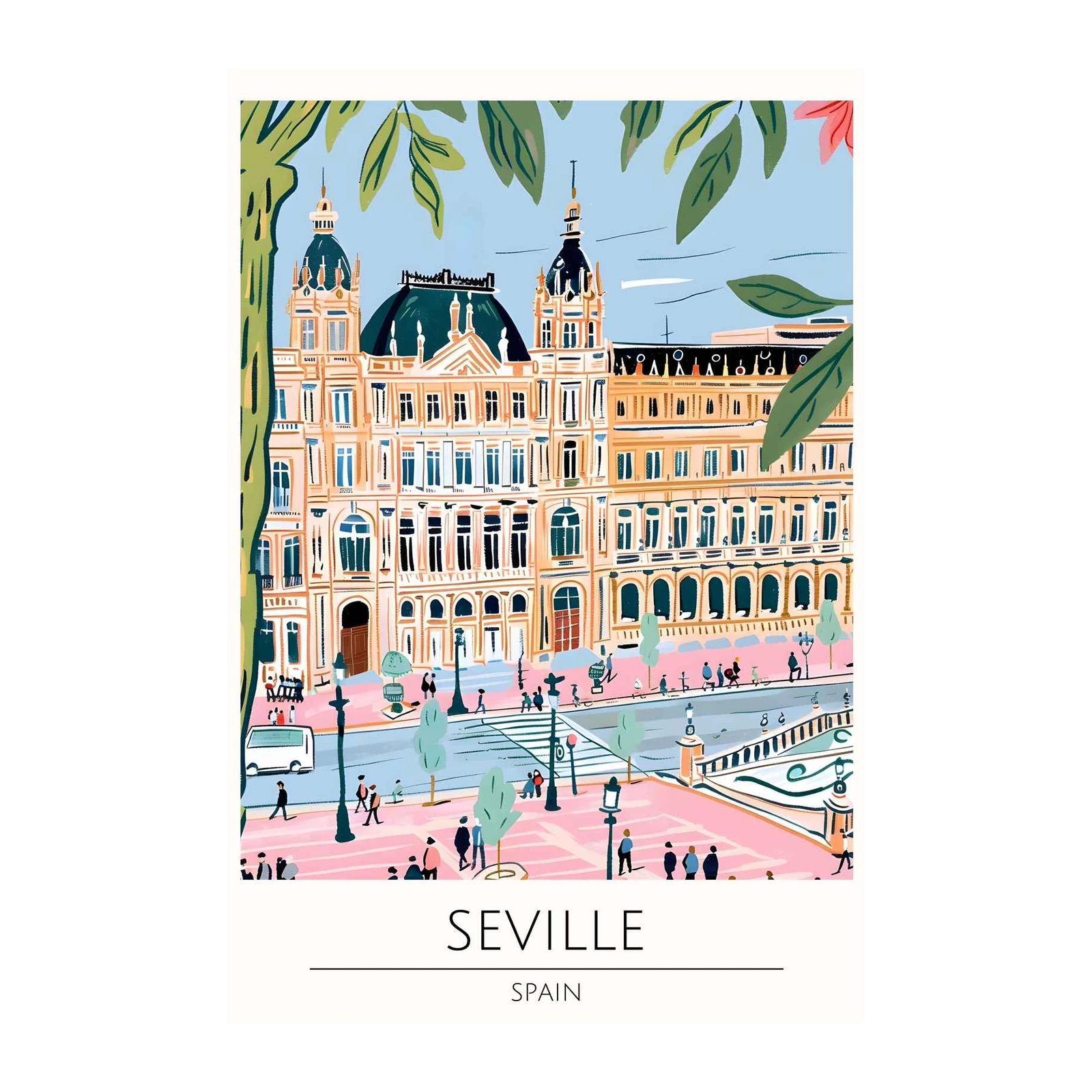 Vibrant Seville Spain Landmark Wall Art