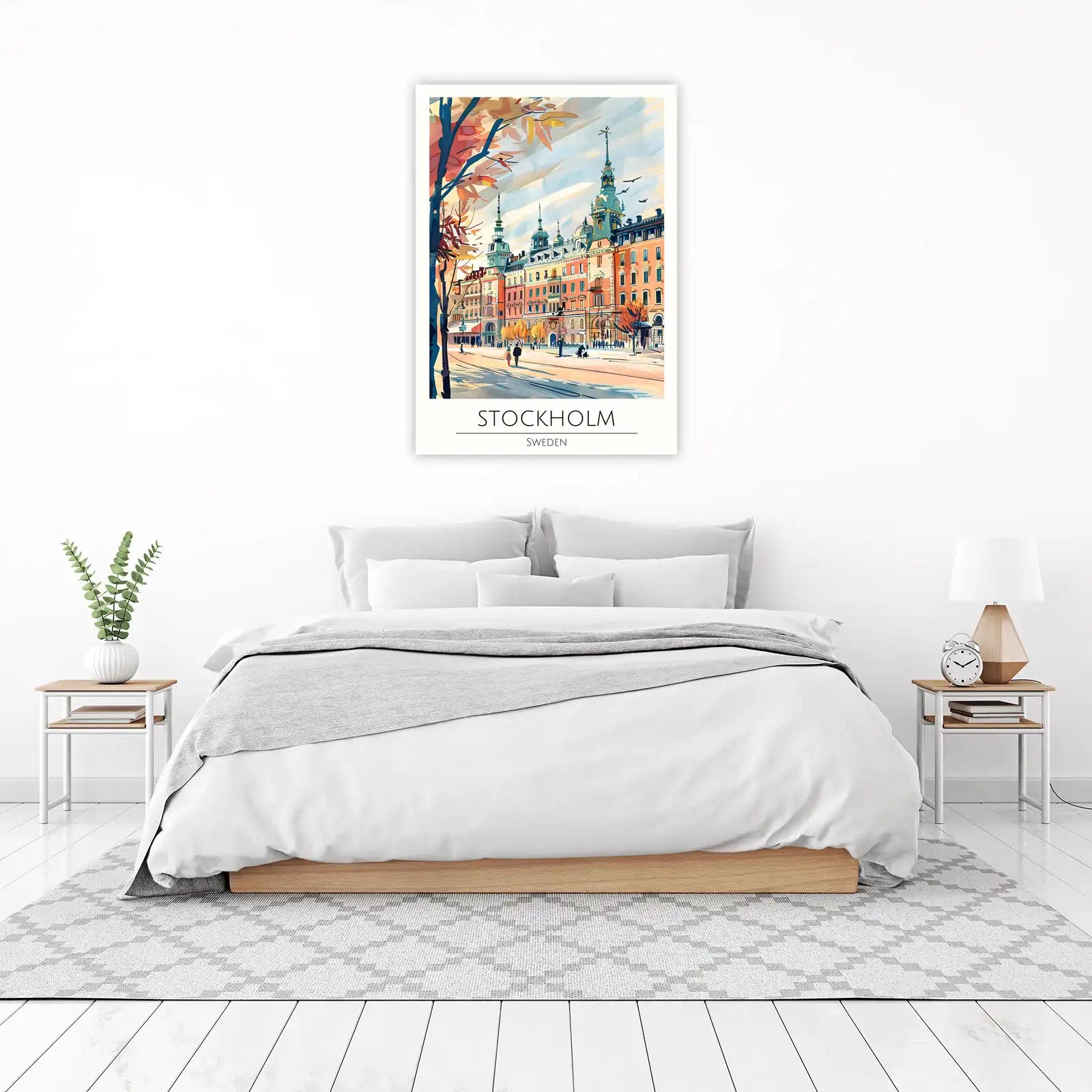 Vibrant Stockholm Autumn Cityscape Wall Art