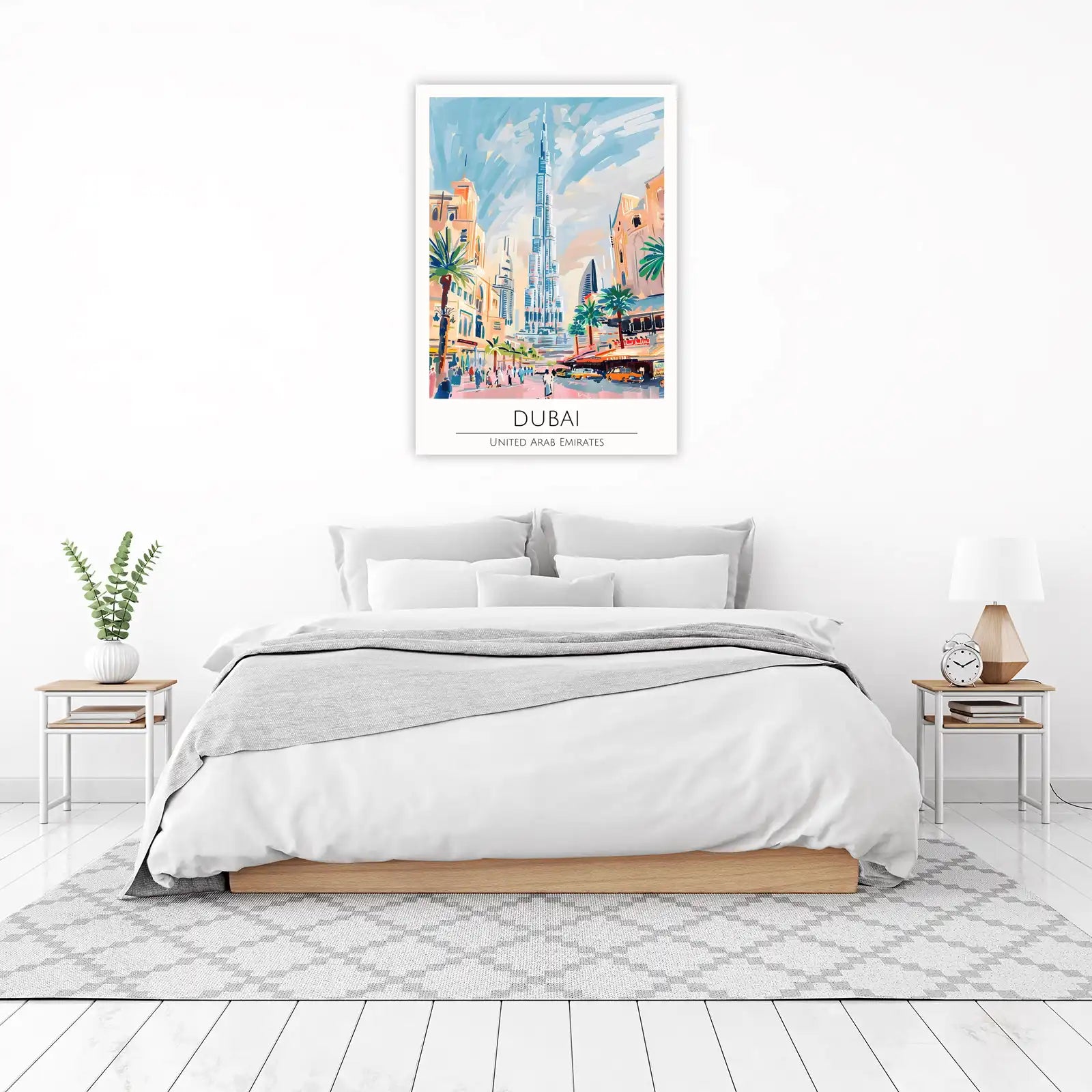 Vibrant Dubai Skyline Art Wall Art