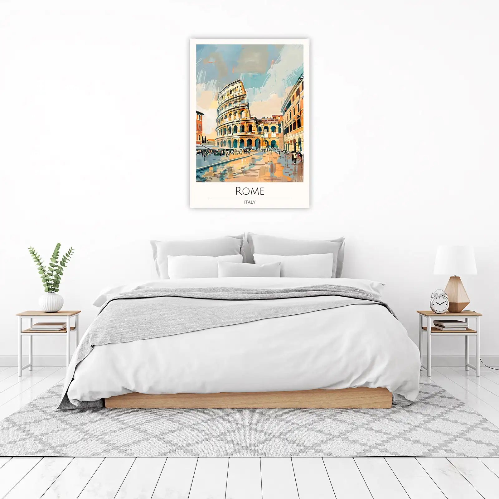 Vibrant Rome Colosseum Cityscape Wall Art