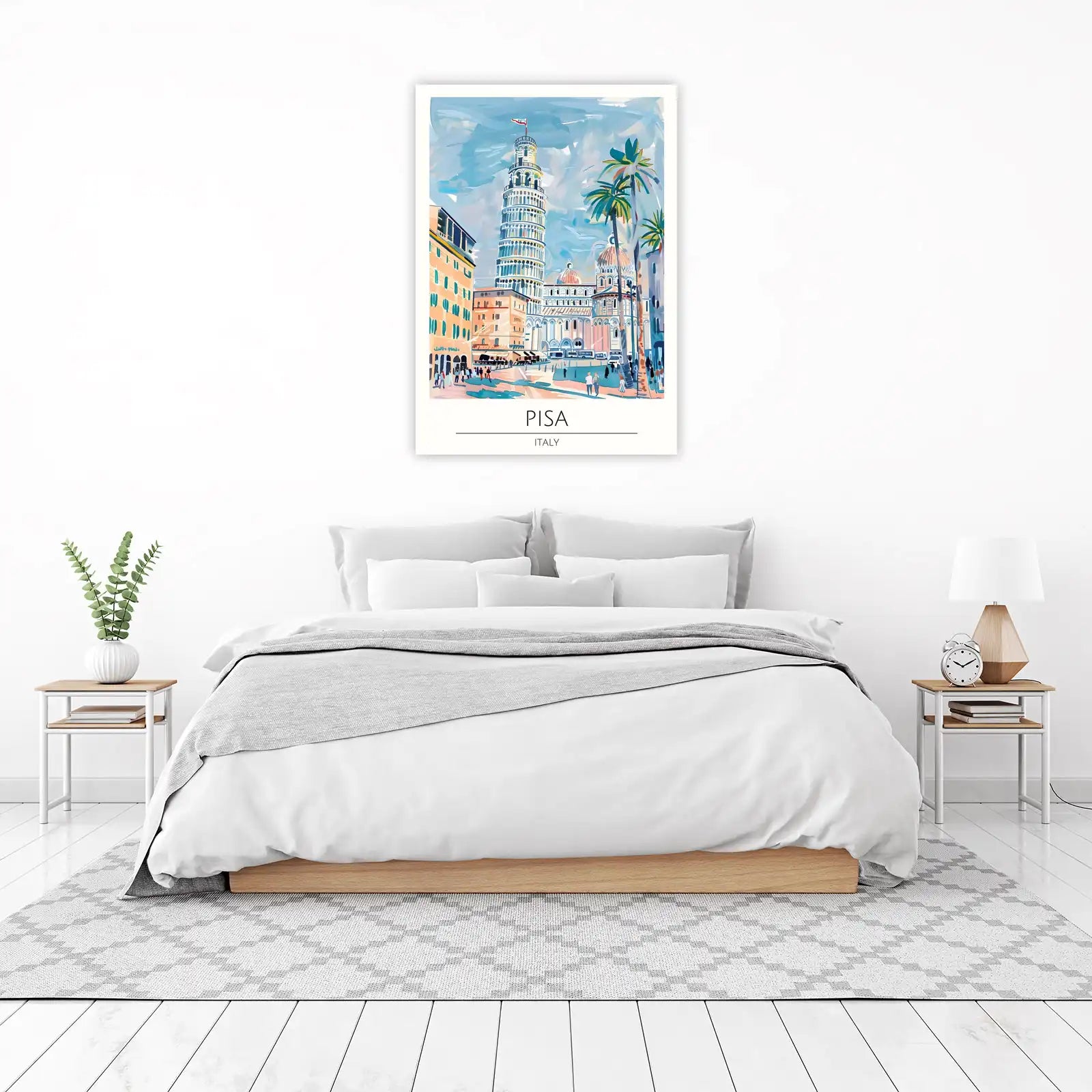Leaning Tower of Pisa Colorful Italy Wall Art