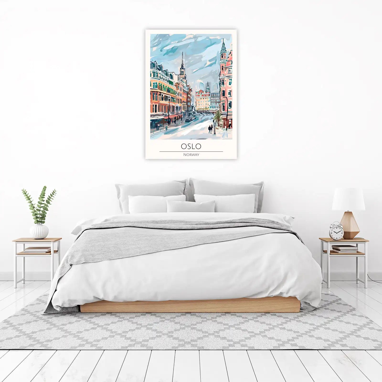 Vibrant Oslo Street Scene Wall Art