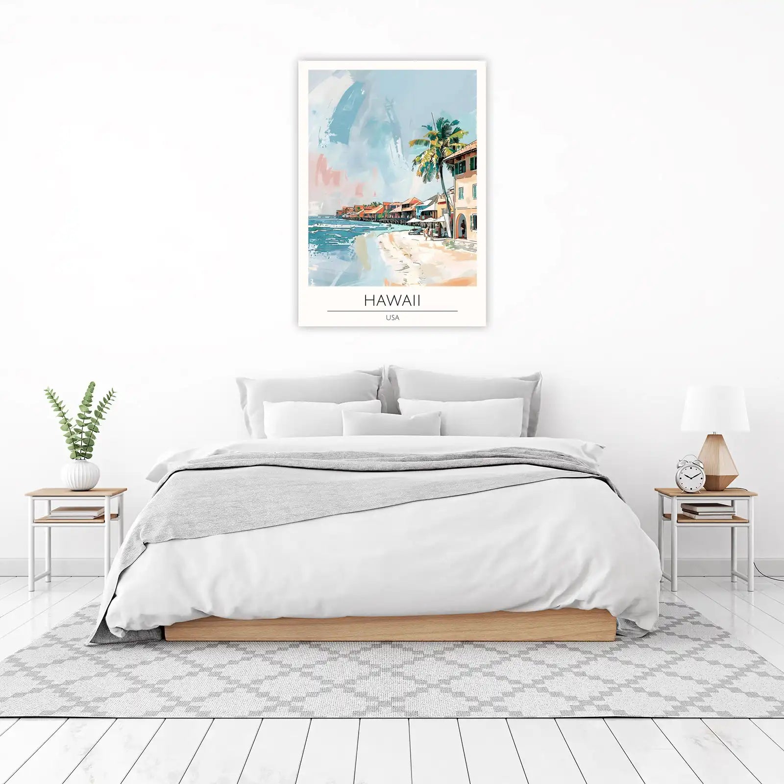 Vibrant Hawaii Beach Scene Wall Art