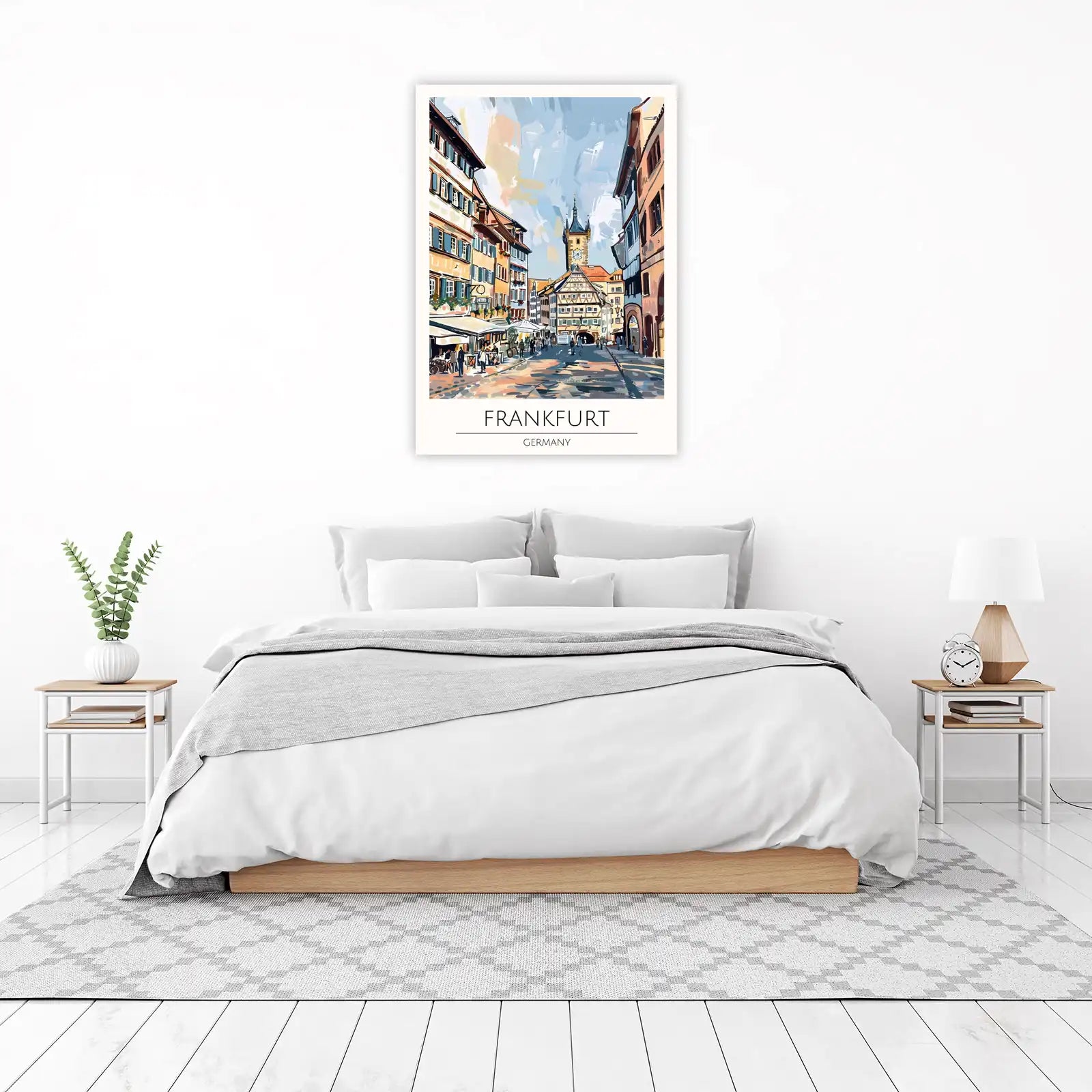 Vibrant Frankfurt Street Scene Wall Art