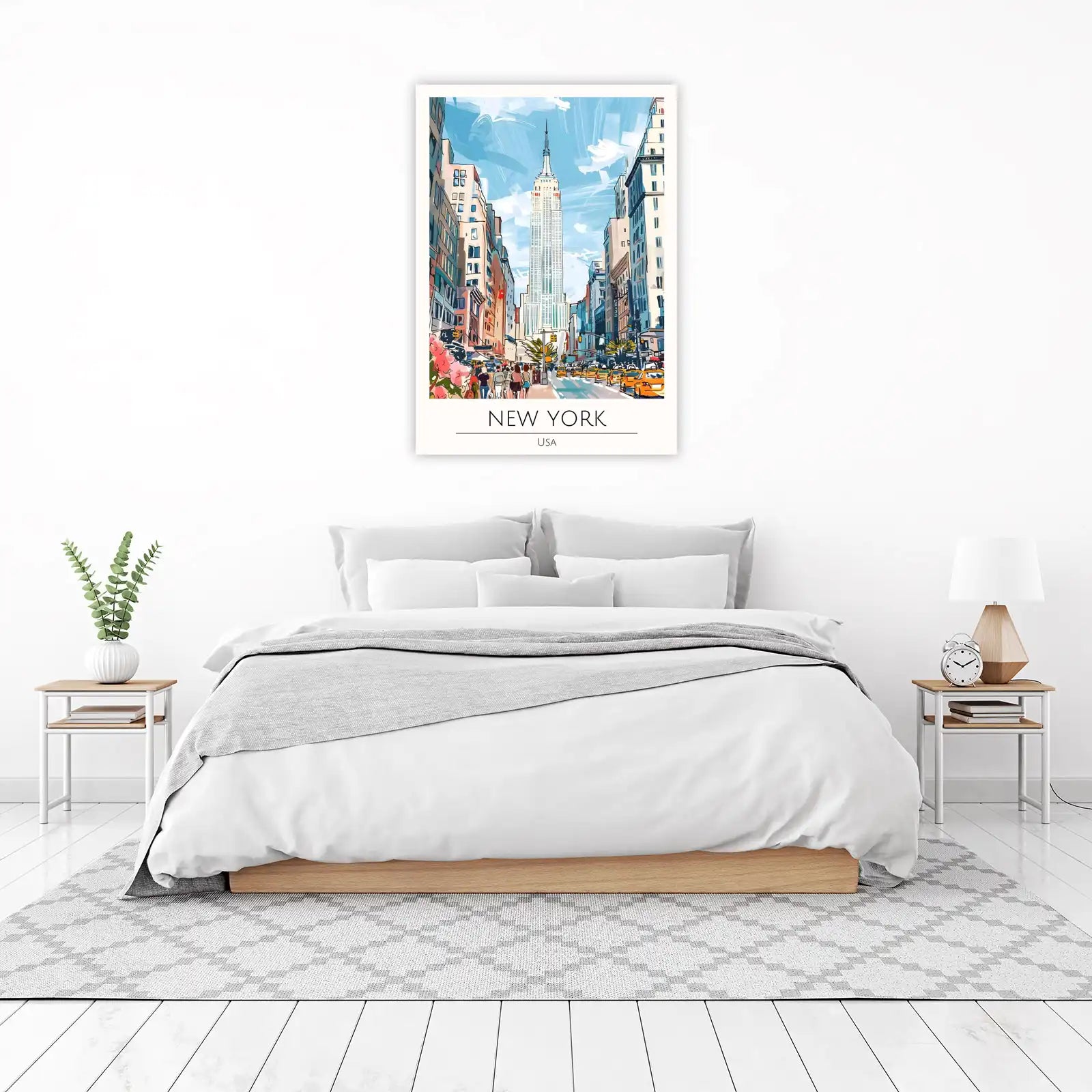 Vibrant NYC Empire State Building Wall Art