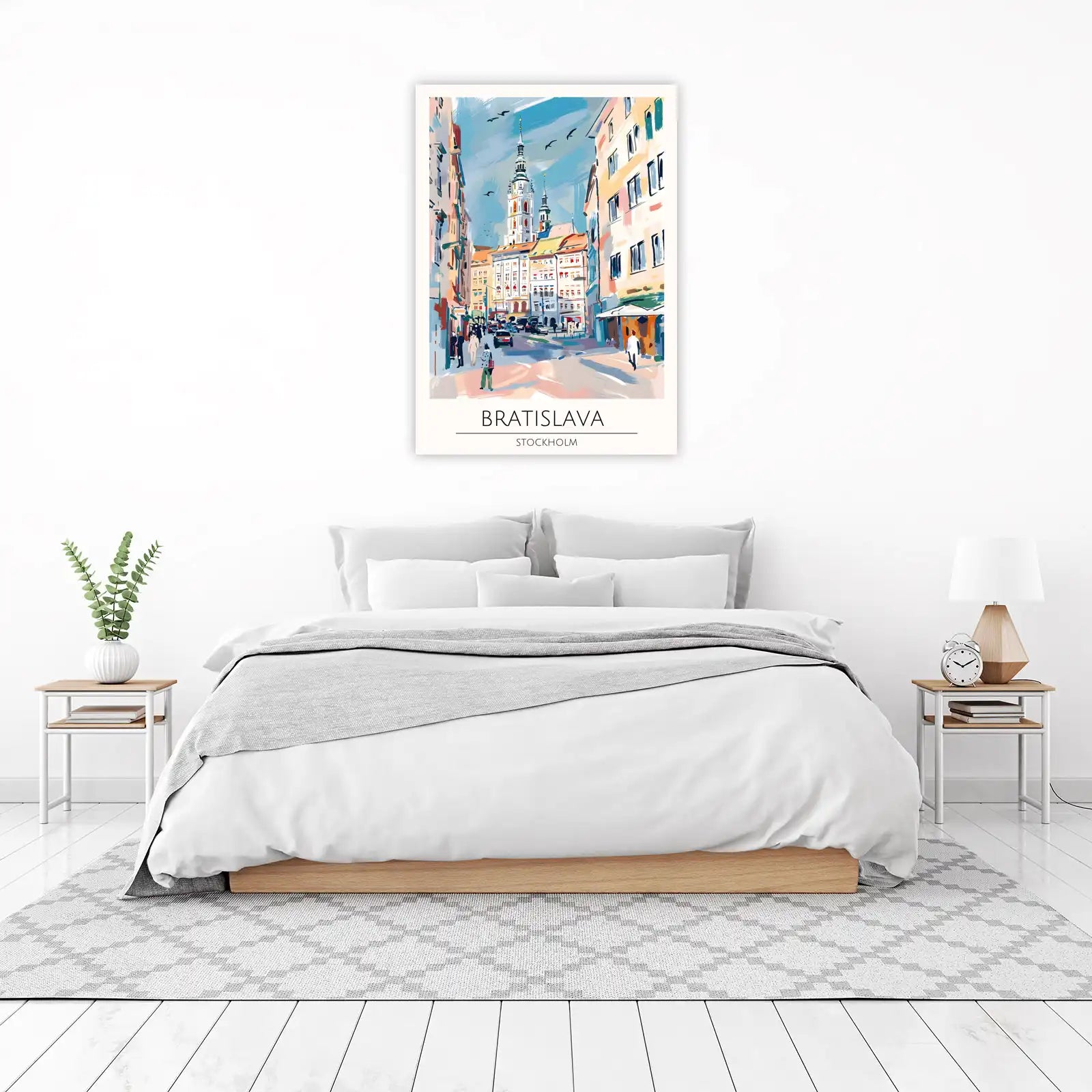 Vibrant Bratislava Cityscape Art Wall Art