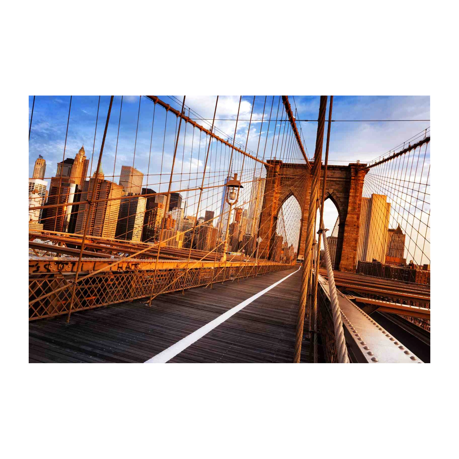 Iconic Brooklyn Bridge NYC Skyline Wall Art