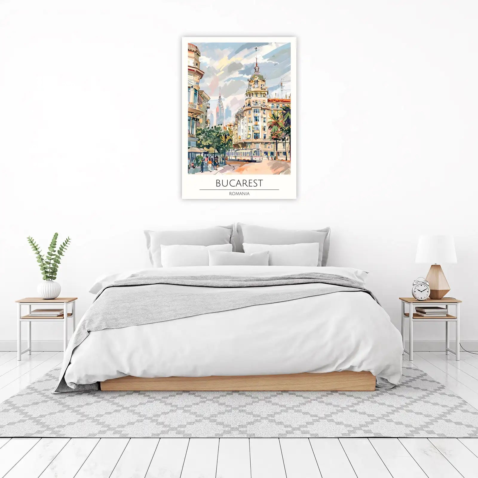 Bucharest Street Scene Wall Art