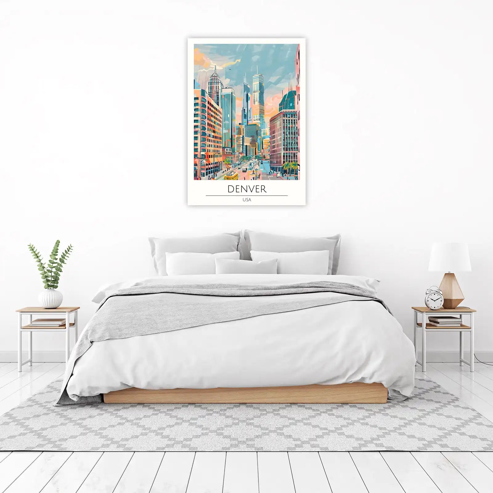Vibrant Denver Cityscape Wall Art
