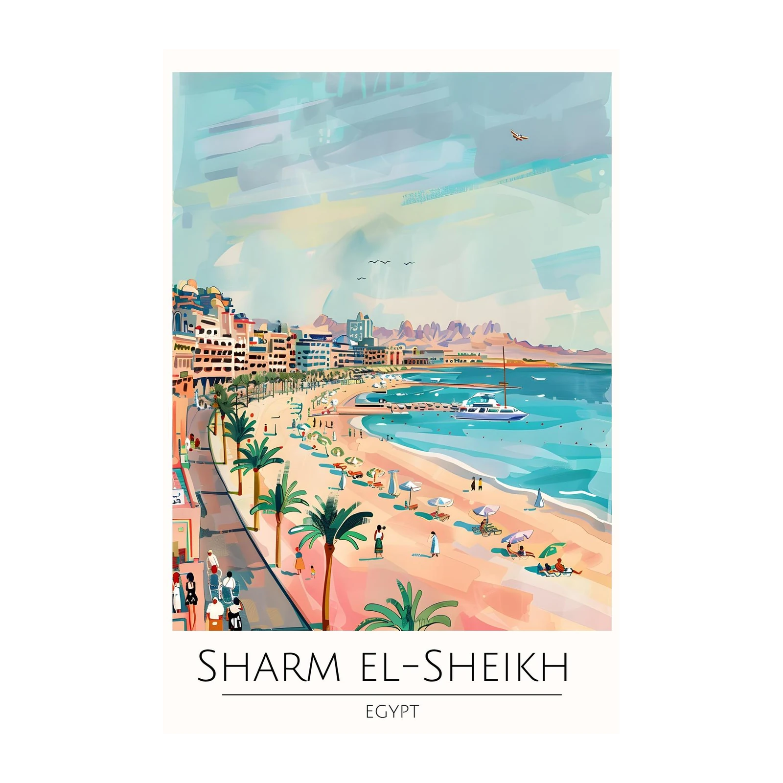 Sharm El-Sheikh Egypt Beach Scene Wall Art