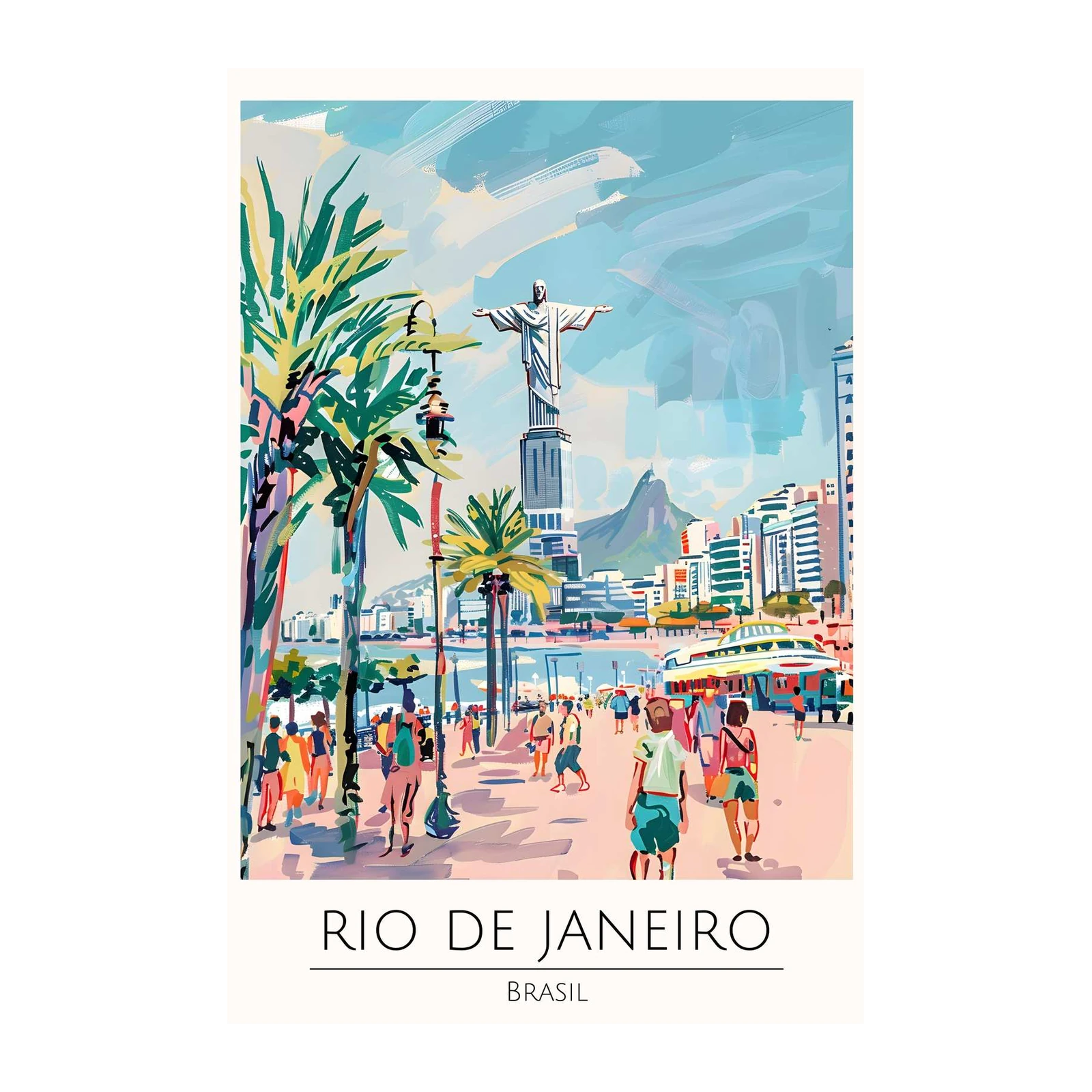 Vibrant Rio de Janeiro Christ the Redeemer Wall Art