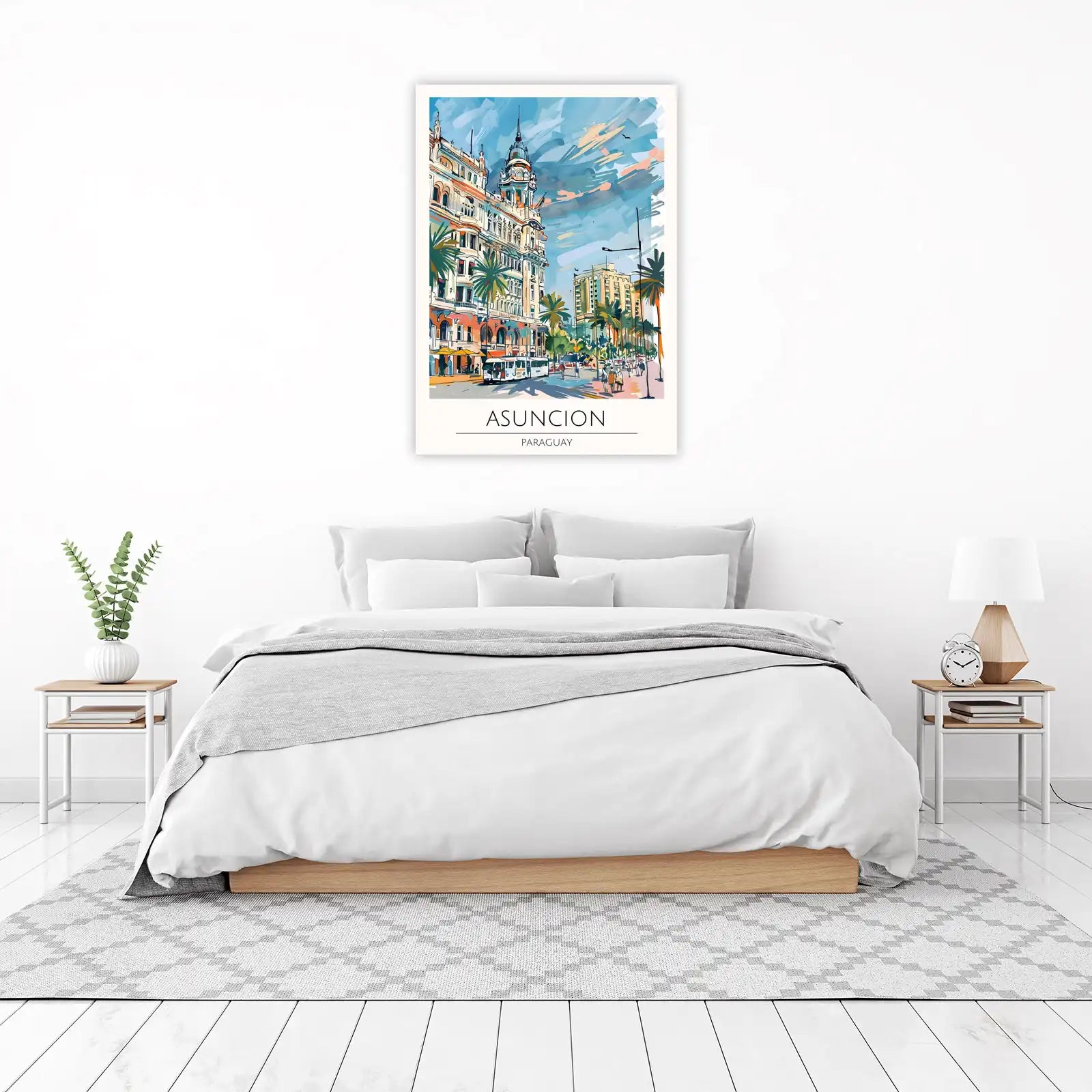 Vibrant Asuncion Cityscape Wall Art