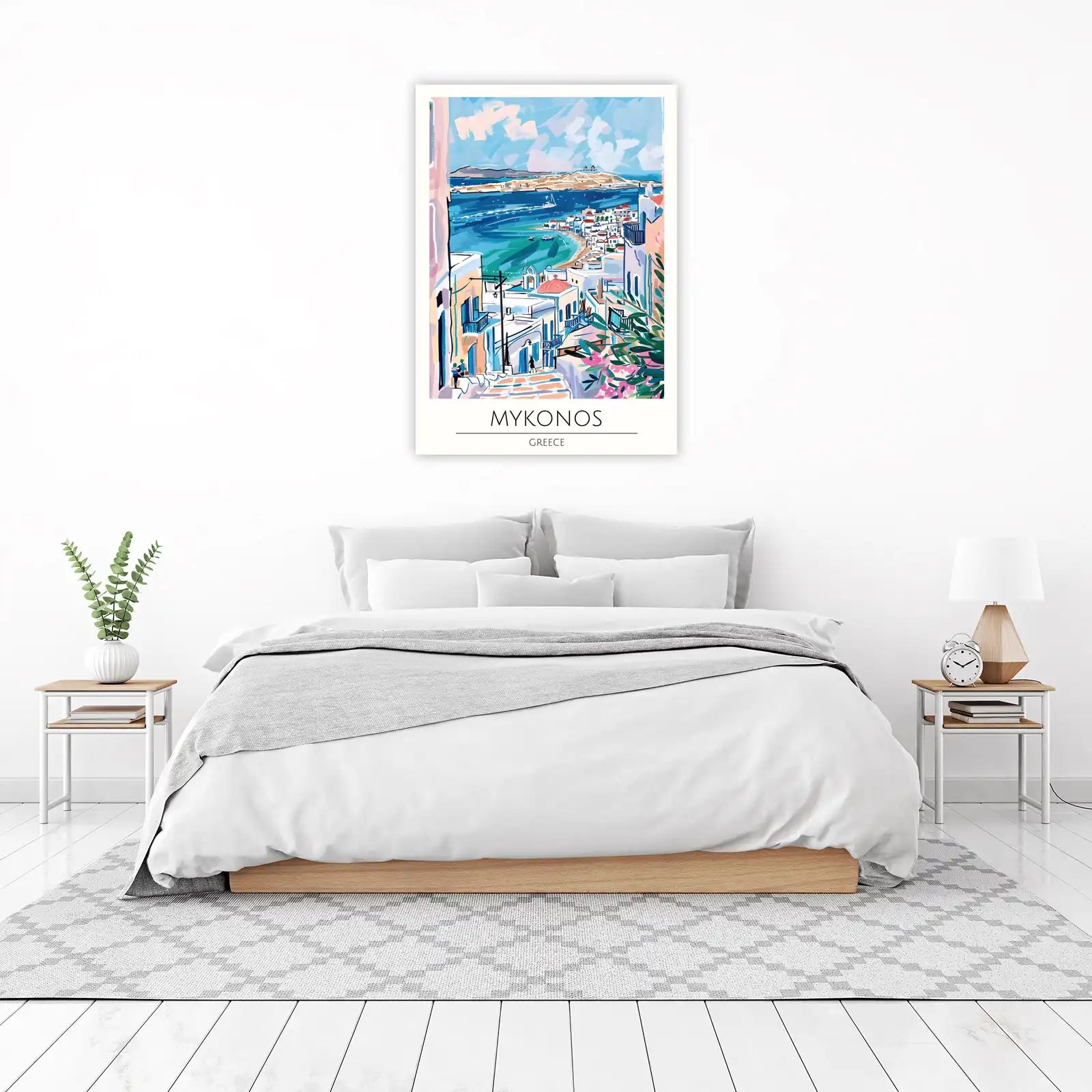 Mykonos Greece Coastal View Wall Art