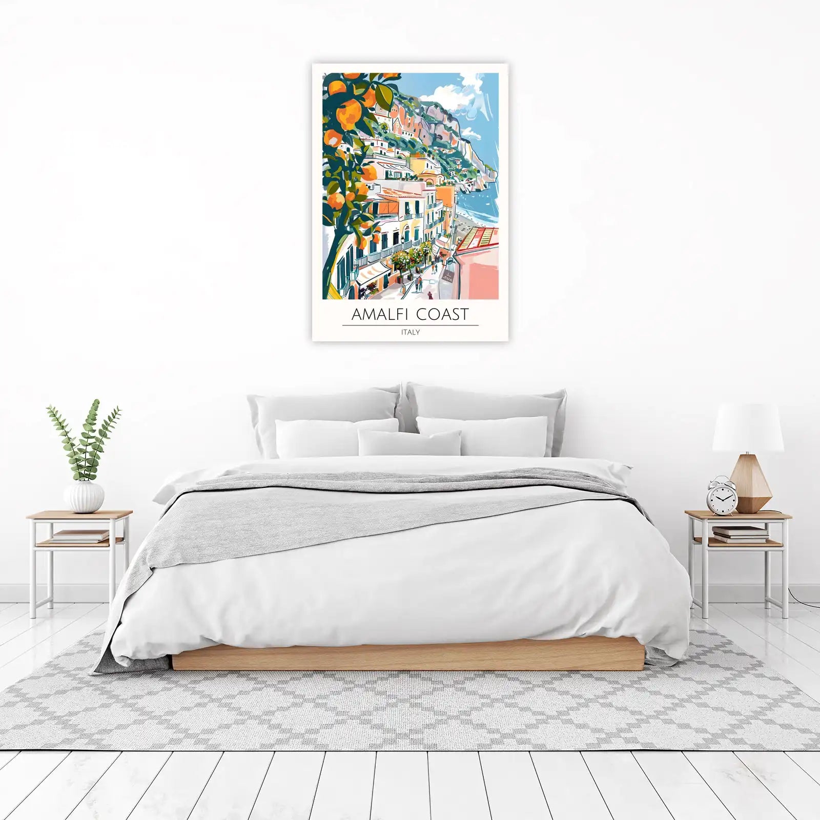 Vibrant Amalfi Coast Orange Grove Wall Art