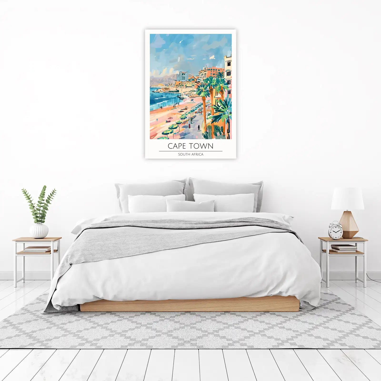 Vibrant Cape Town Beach Scene Wall Art