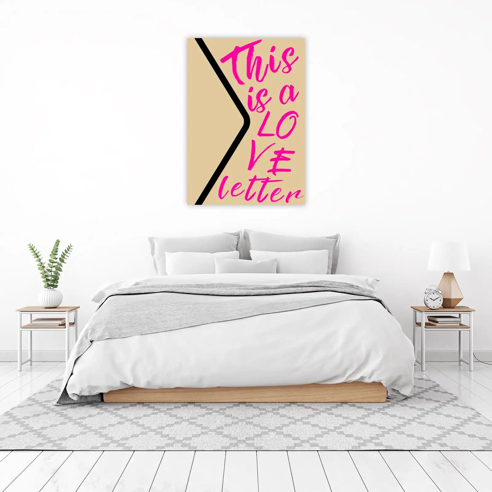 This Is A Love Letter Neon Pink Wall Art